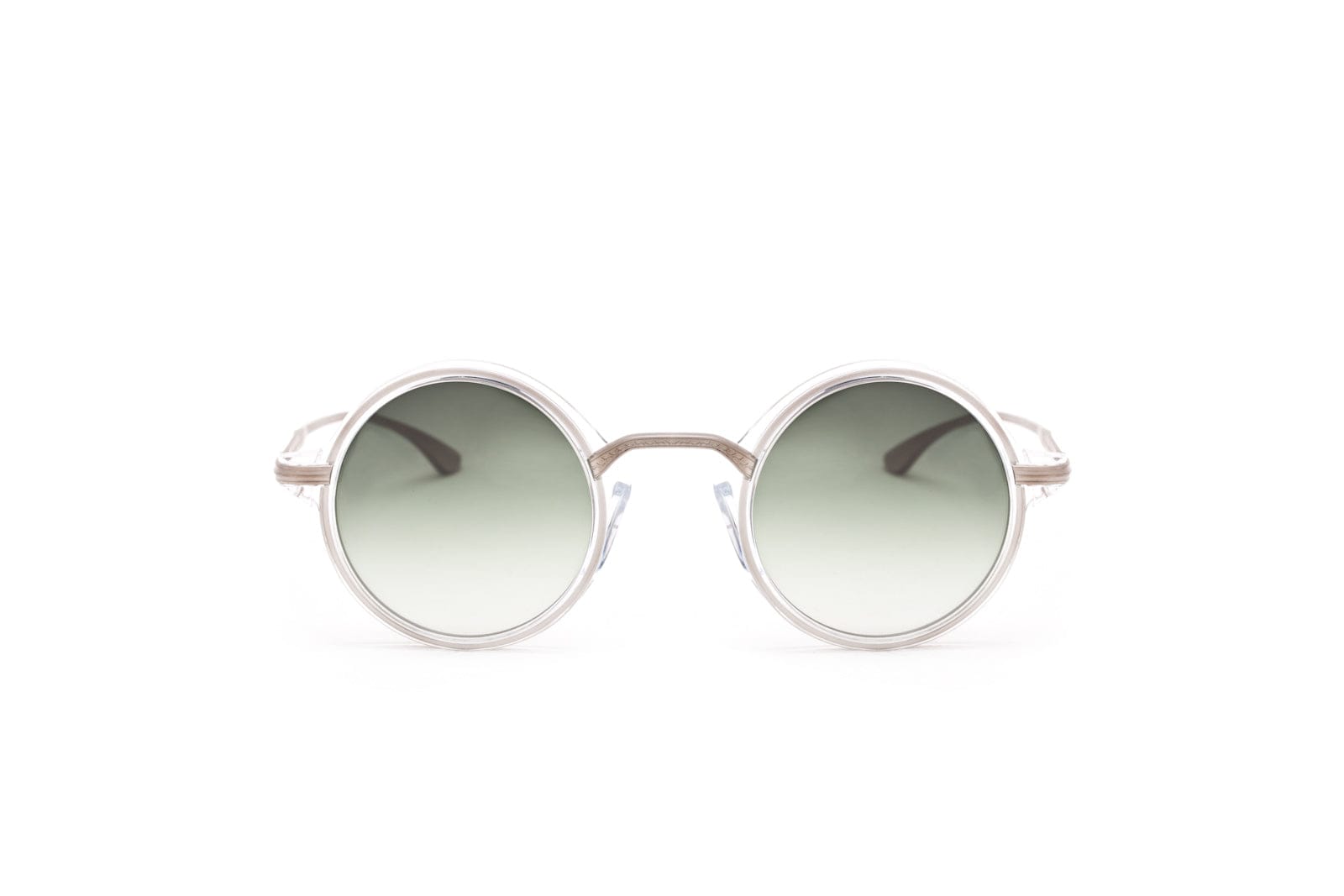Masunaga Mokko-30 Small Sunglasses Sunglasses In Crystal/silver