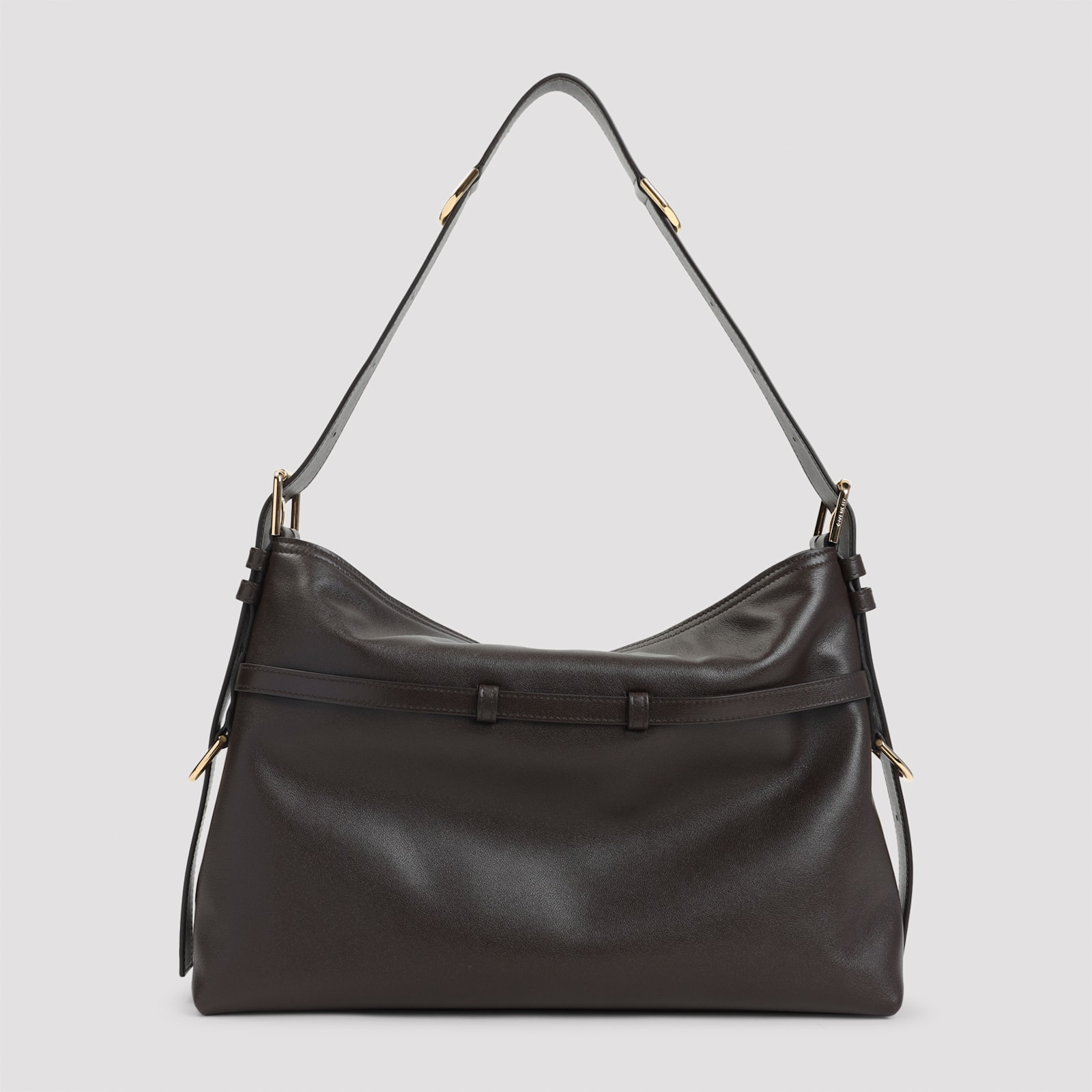 Givenchy Voyou Medium Bag In Glossy Leather In Brown