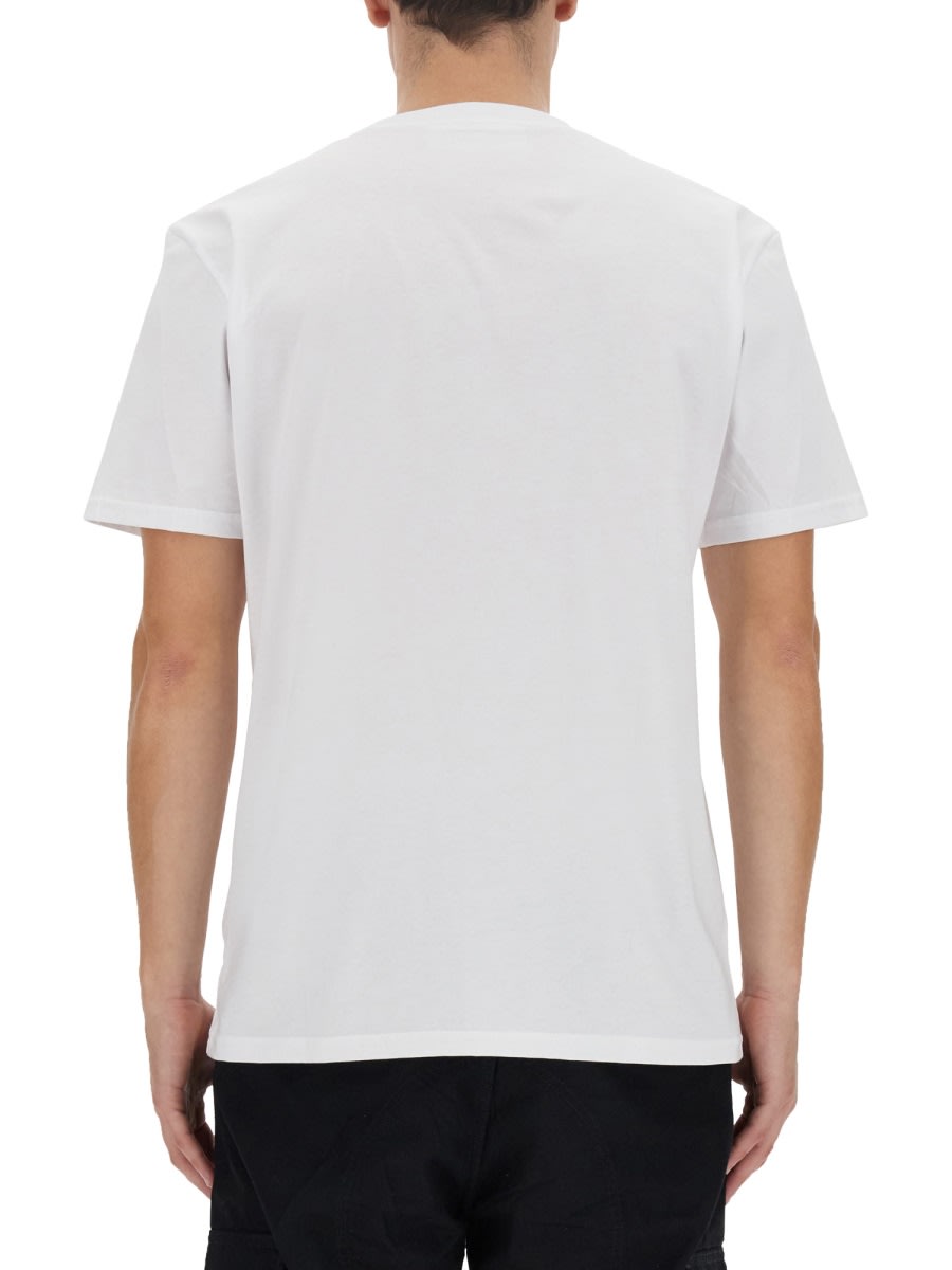 Shop Neil Barrett Double Bolt T-shirt In White