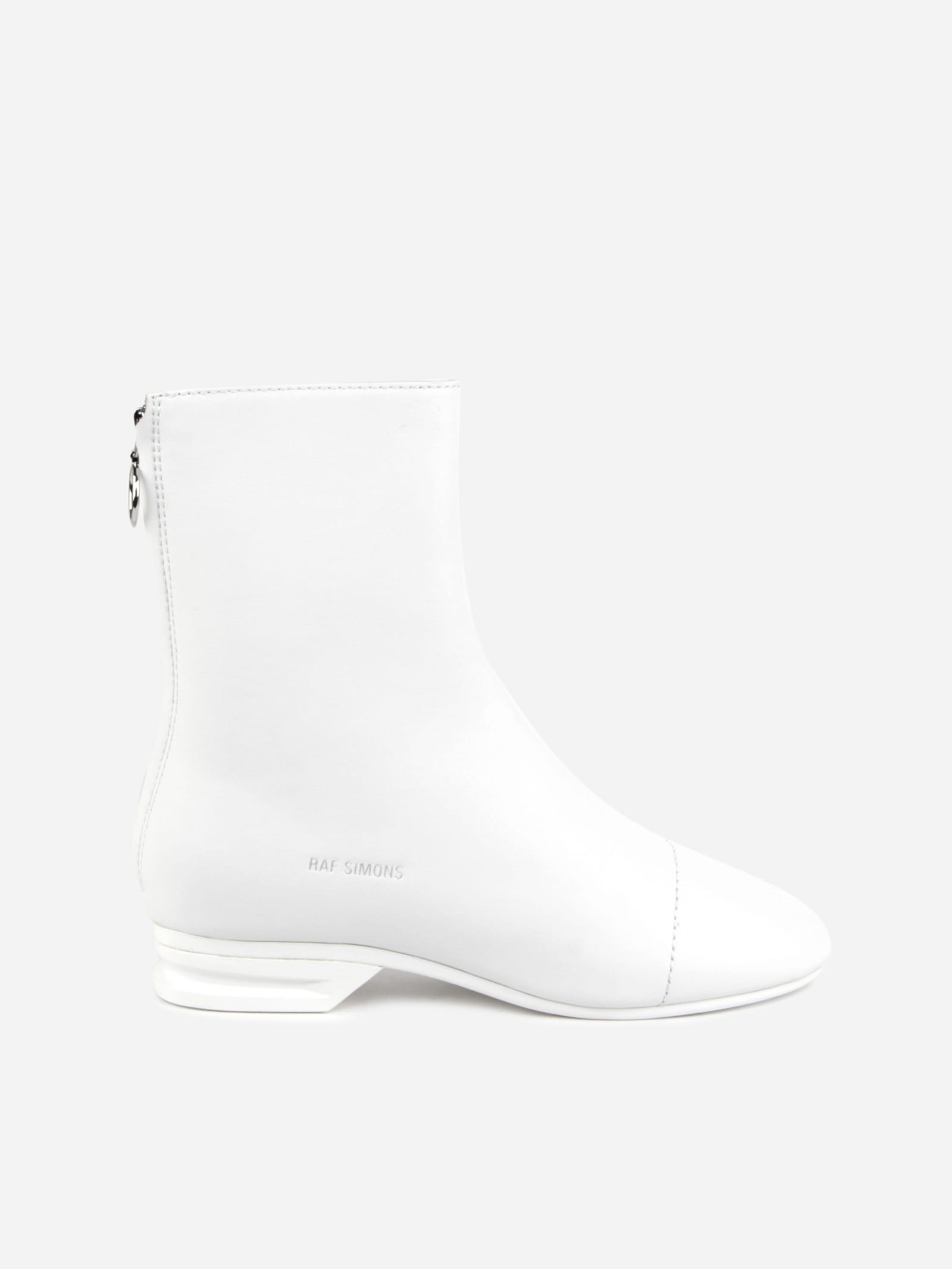 Raf Simons Runner Leather Ankle Boots With Zip