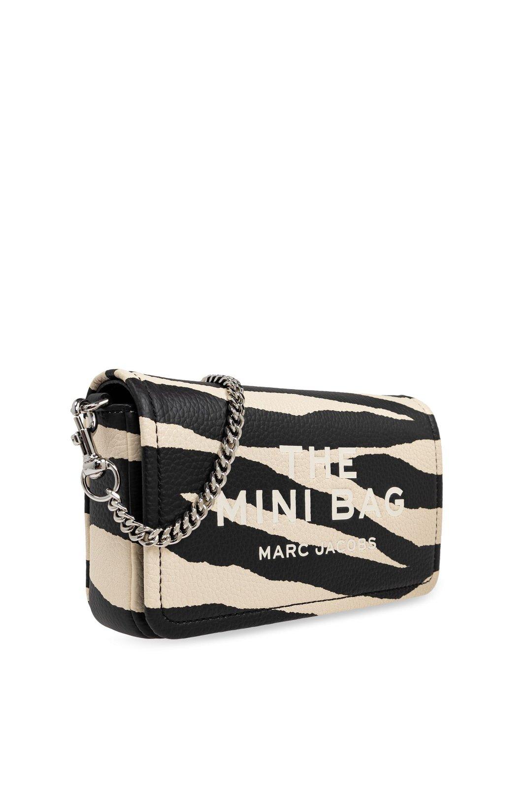 Shop Marc Jacobs The Zebra Printed Mini Crossbody Bag In Black