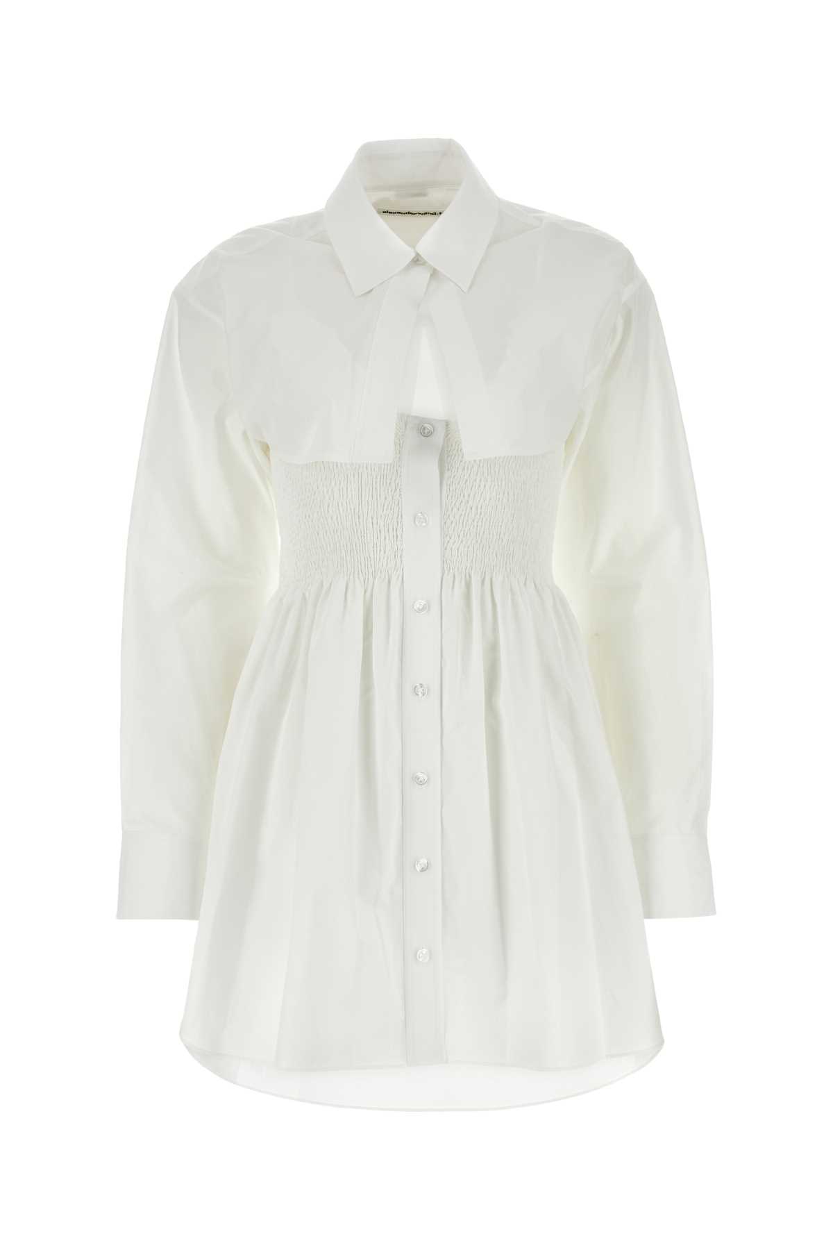 White Poplin Shirt Dress