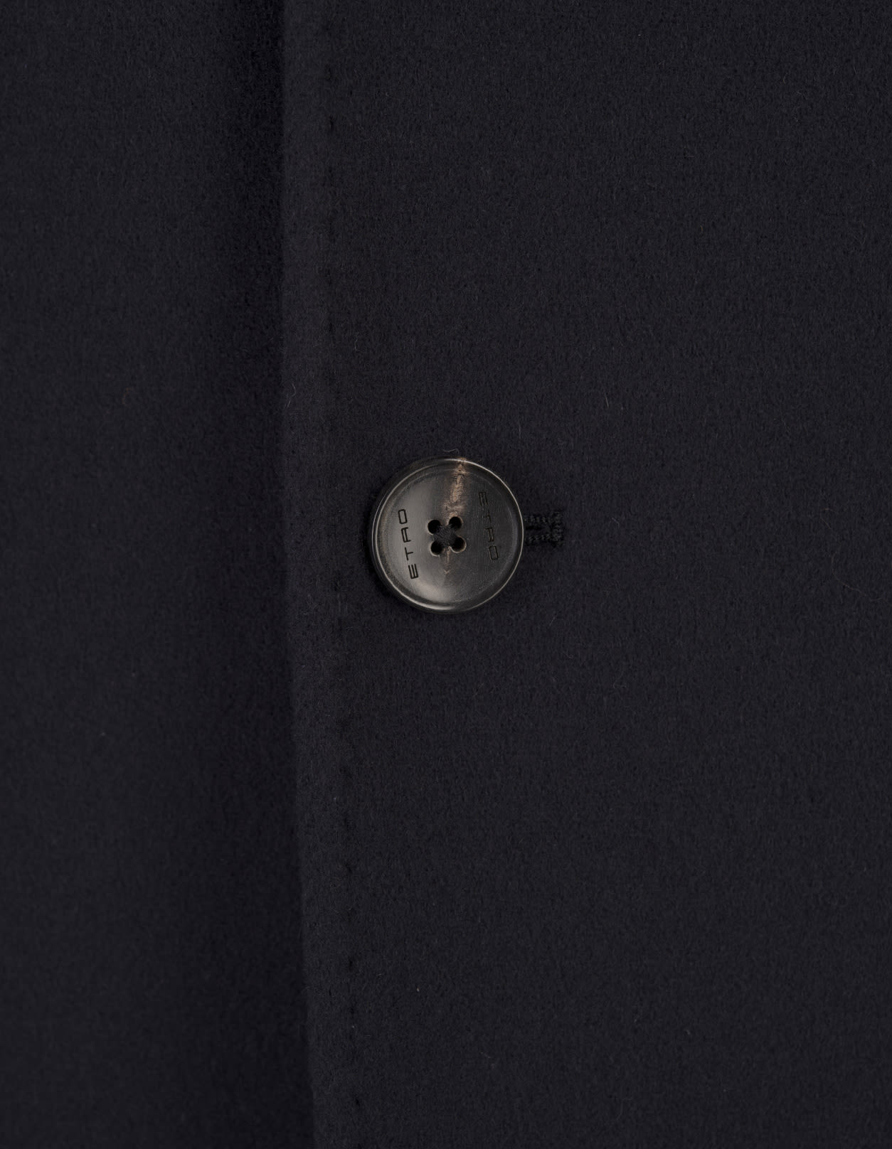 Shop Etro Navy Blue Cashmere Coat