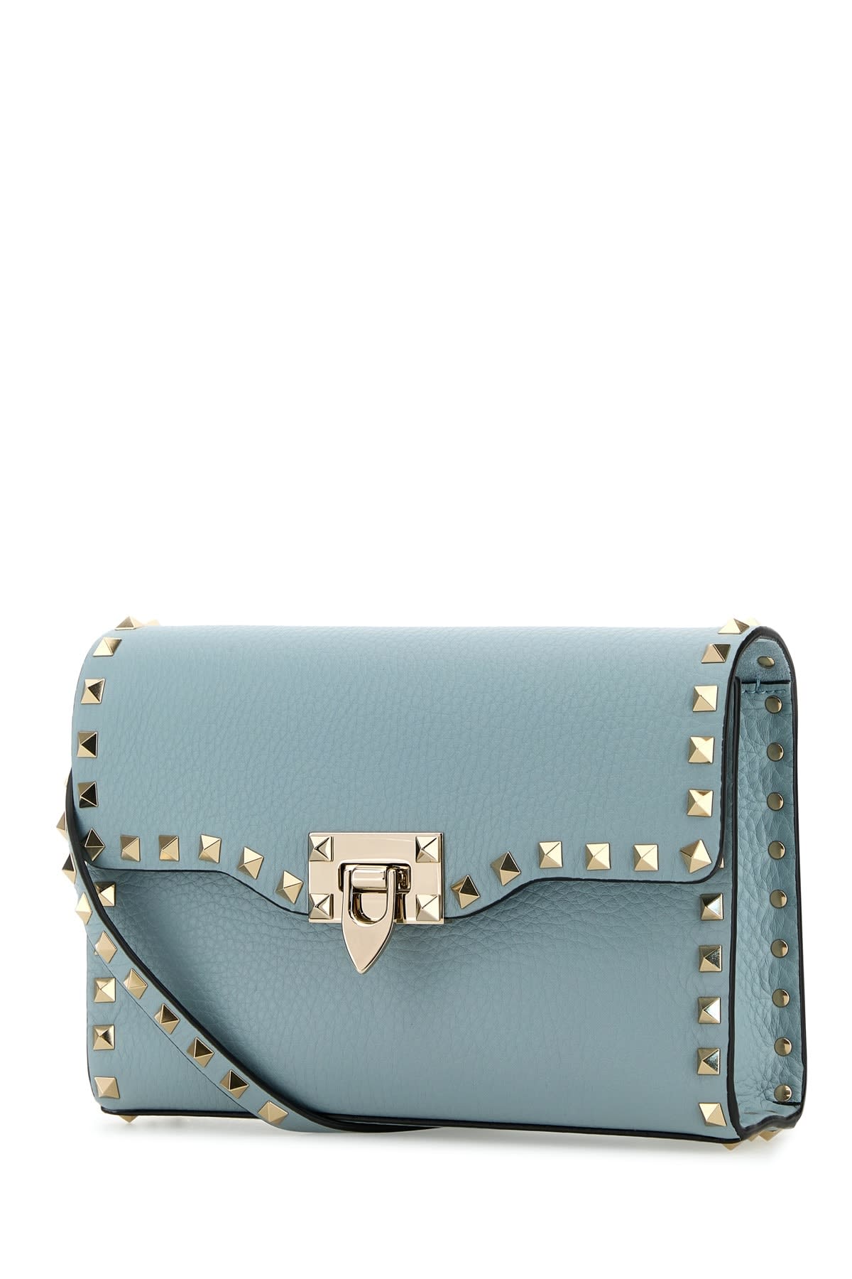 Shop Valentino Small Shoulder Bag Rock In Bluporcellana