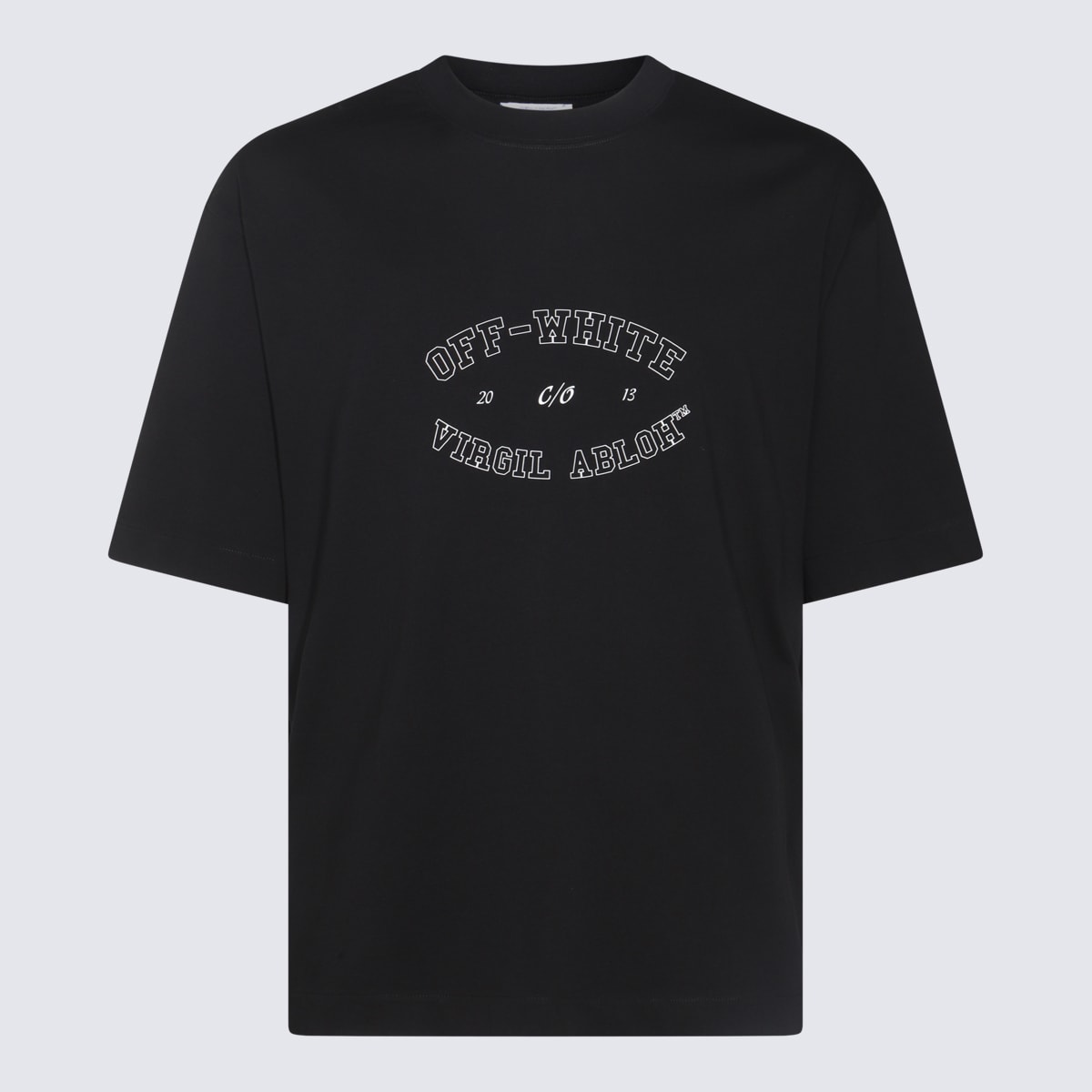 Shop Off-white Black Cotton T-shirt