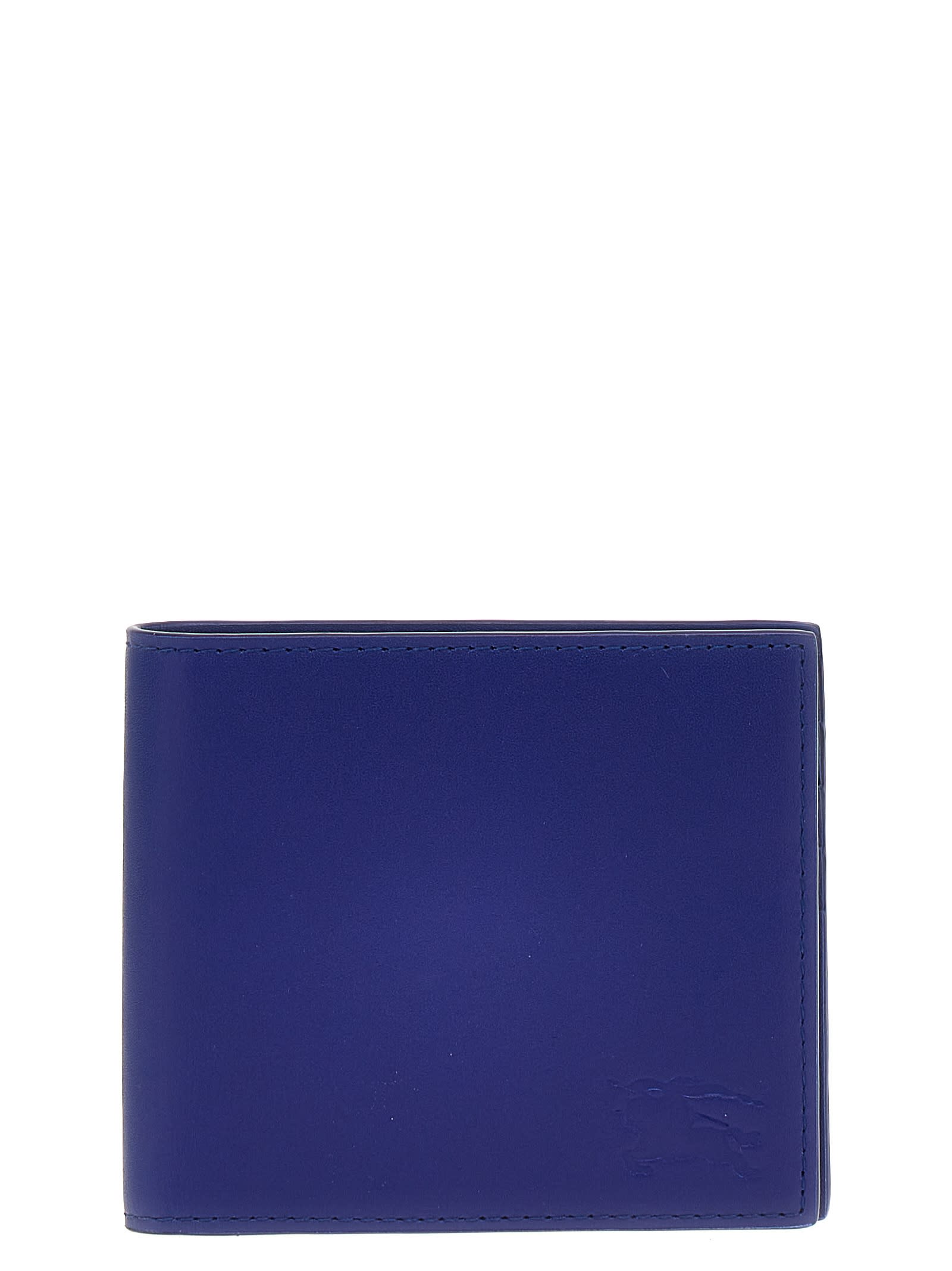 Shop Burberry Equestrian Knight Design Wallet In Blue
