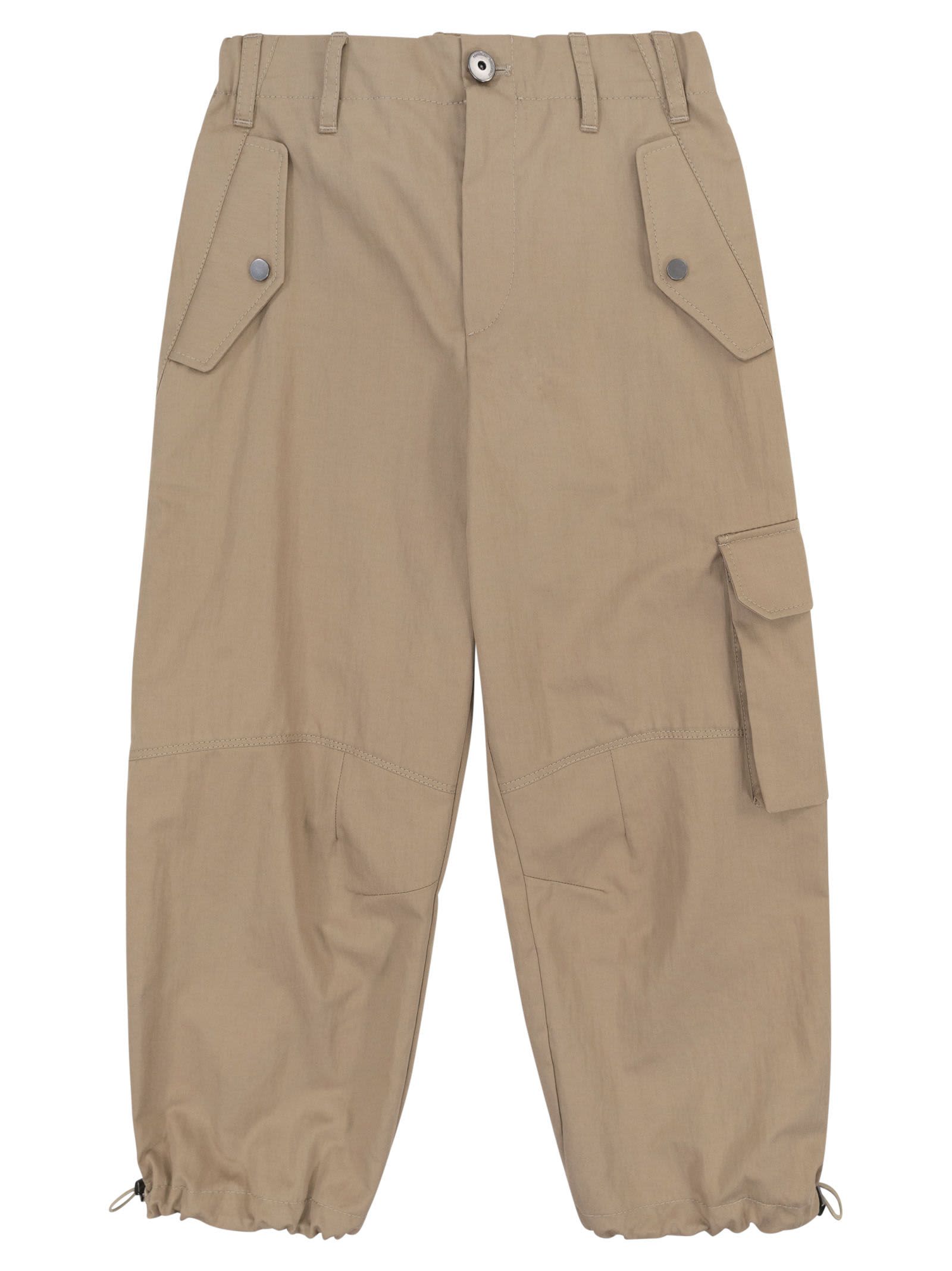 Brunello Cucinelli Cotton Cargo Pocket Trousers