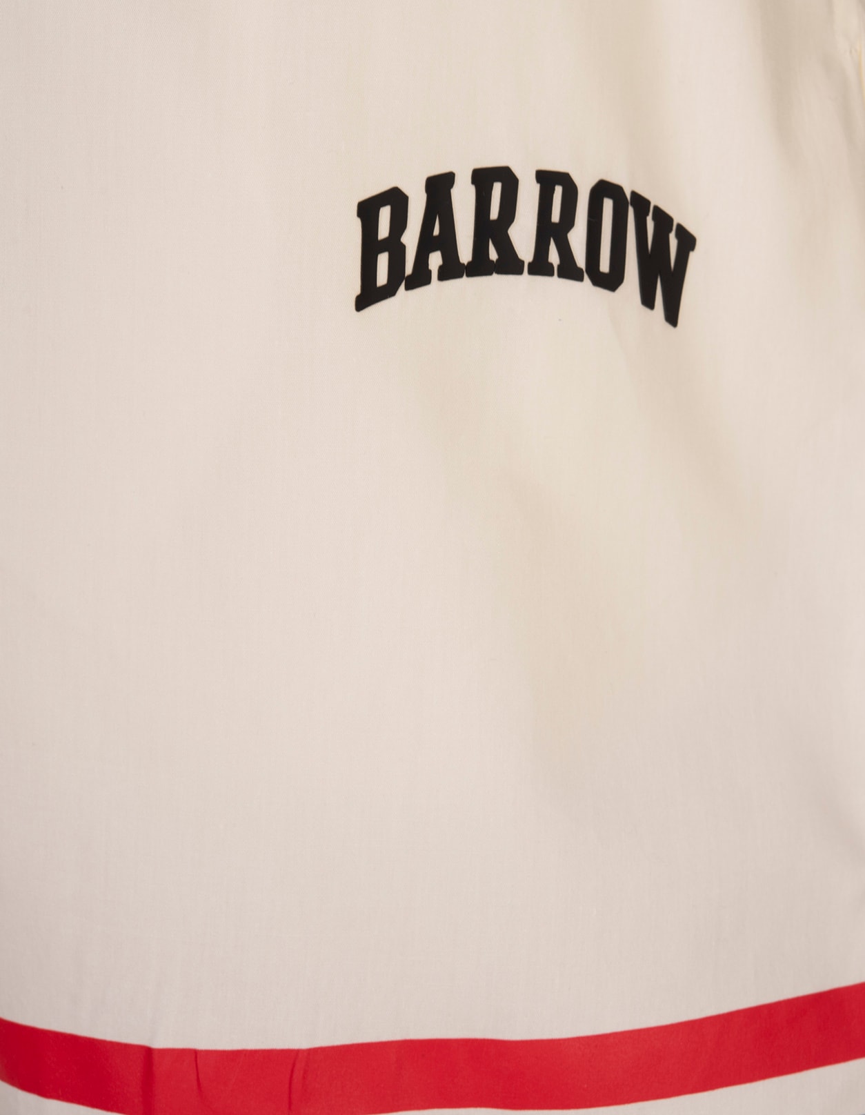 Shop Barrow White Bermuda Shorts With Bands On The Bottom In Bianco Sporco