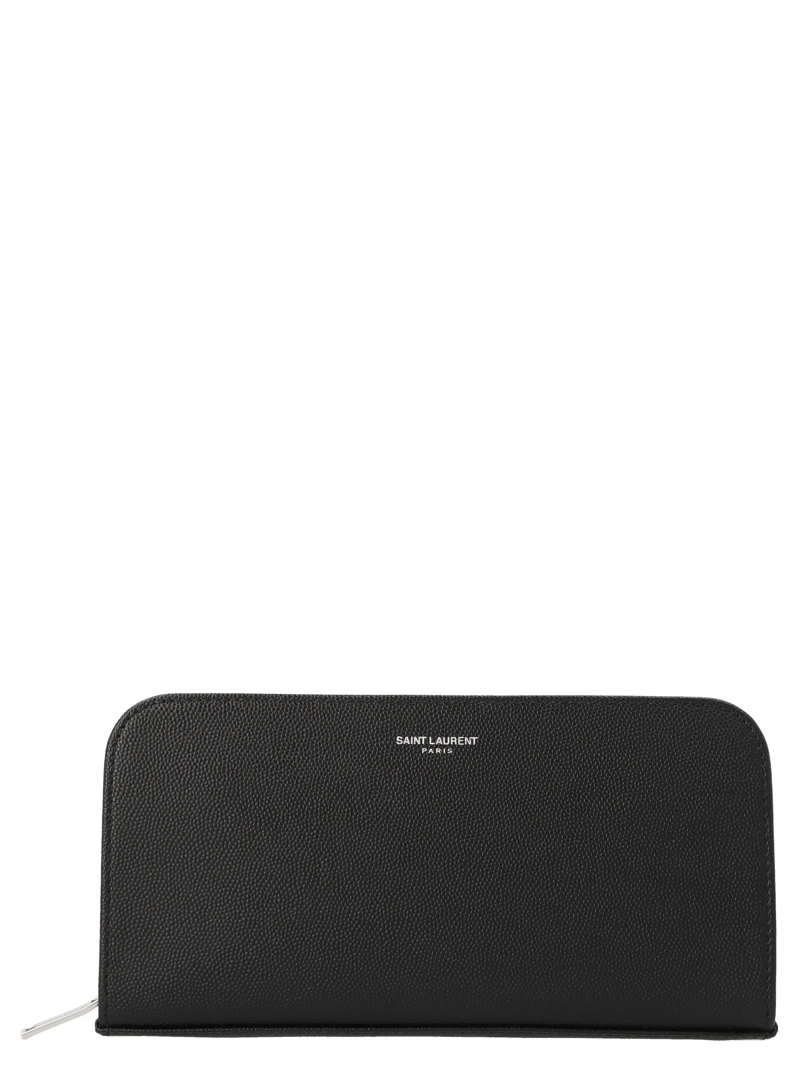 Shop Saint Laurent Paris Wallet In Black