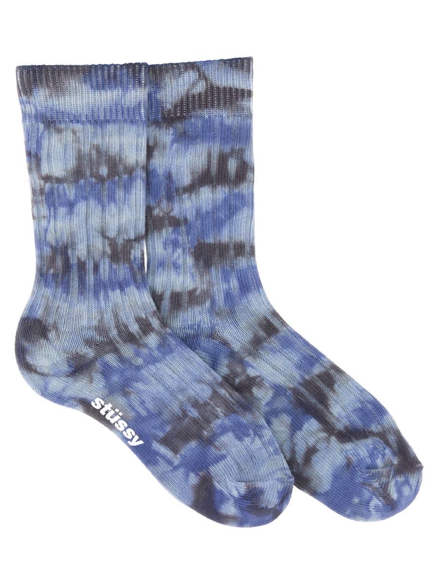 Multi Dyed Ribbed Socks