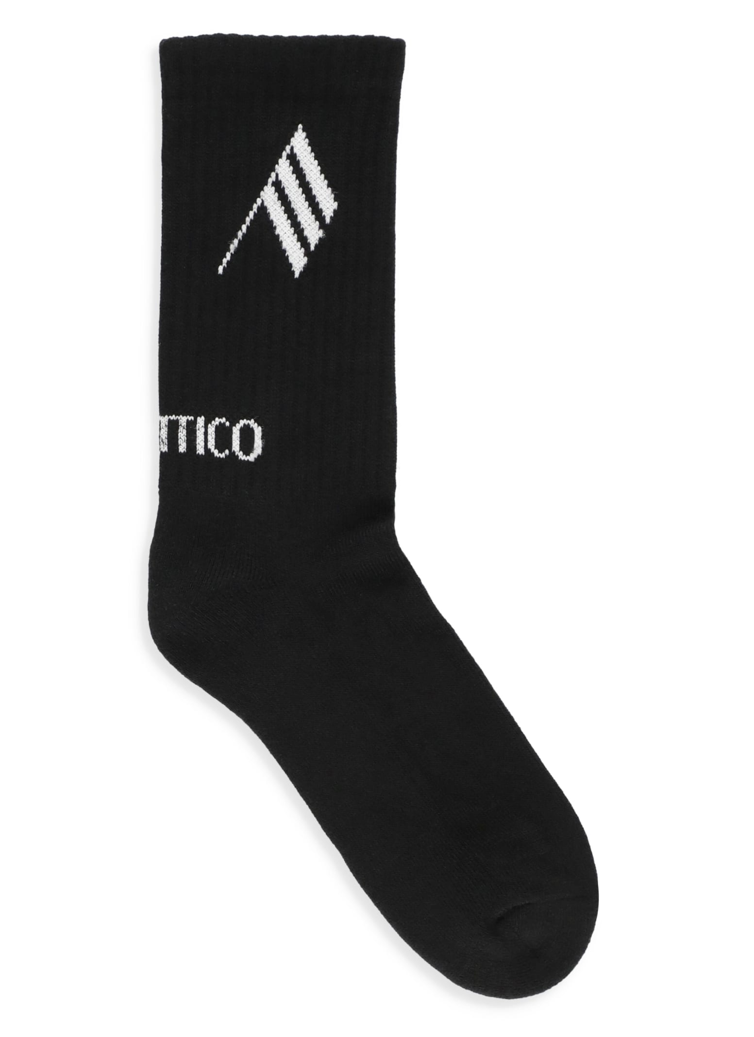 Shop Attico Cotton Socks In Black