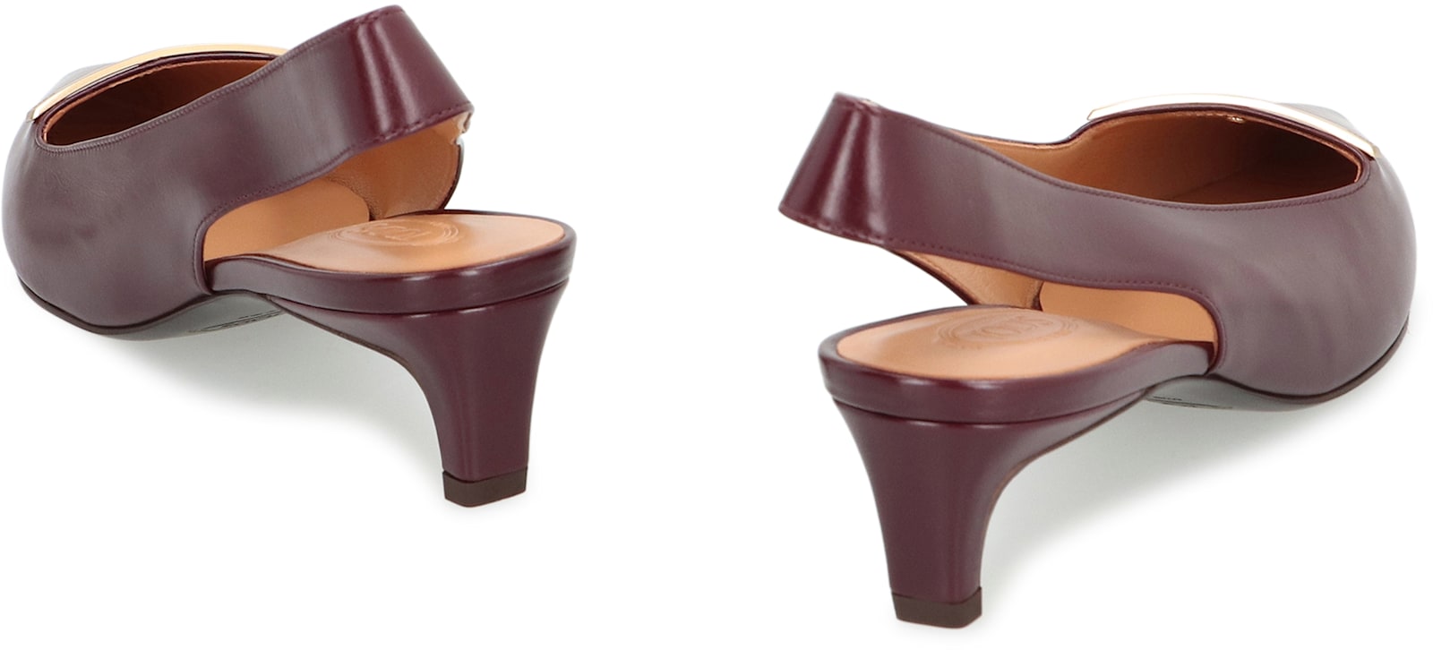 Tod's Pointed Toe Kitten Heel Slingback Pump In Brown
