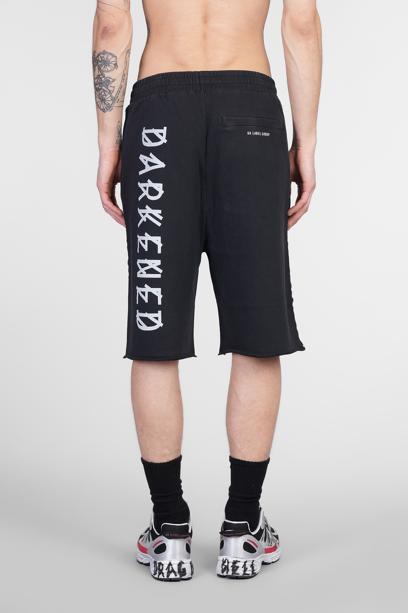 44 Label Group Swaet Shorts In Black Cotton In Black