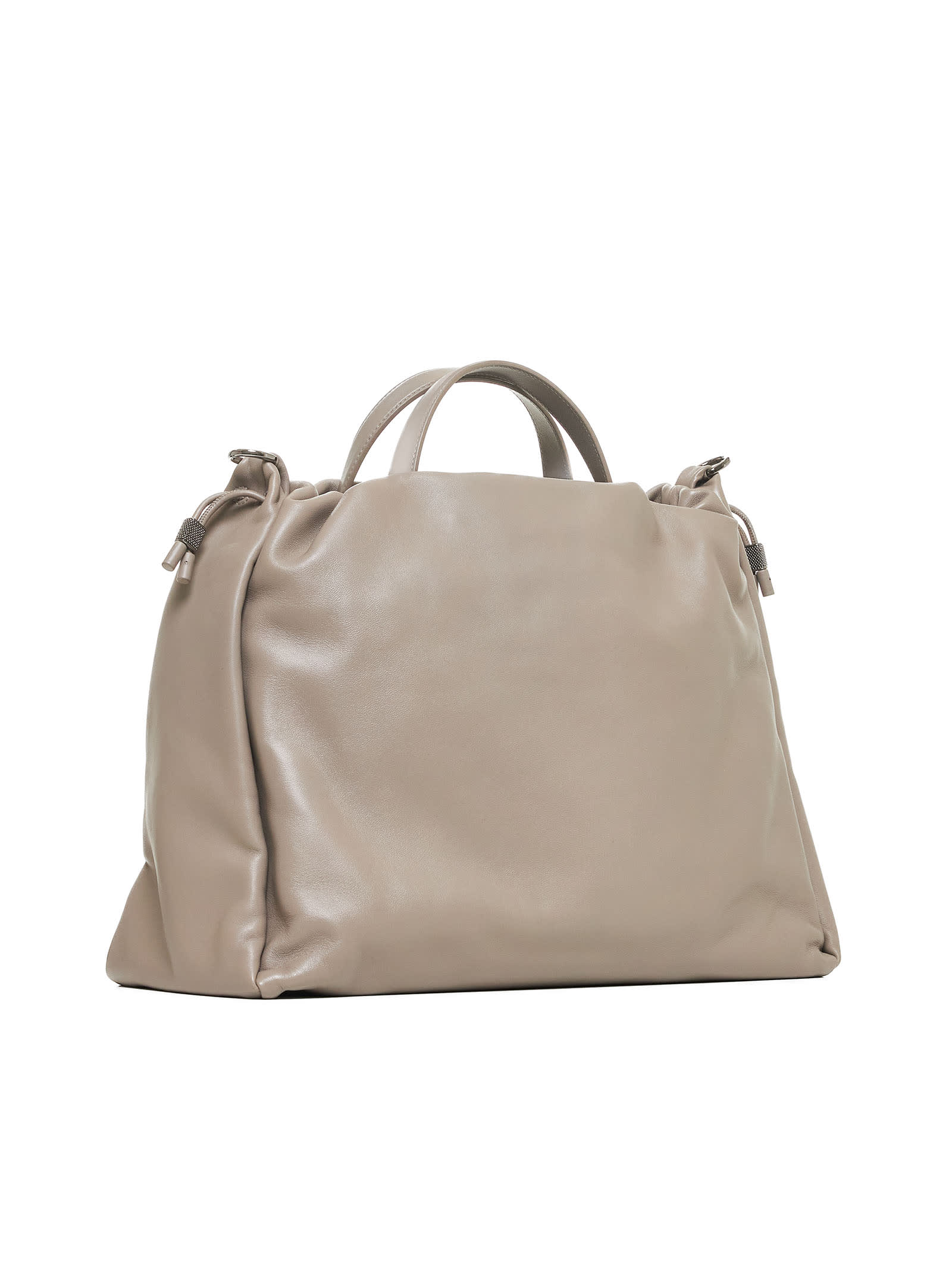 Shop Brunello Cucinelli Tote In Pietra Serena