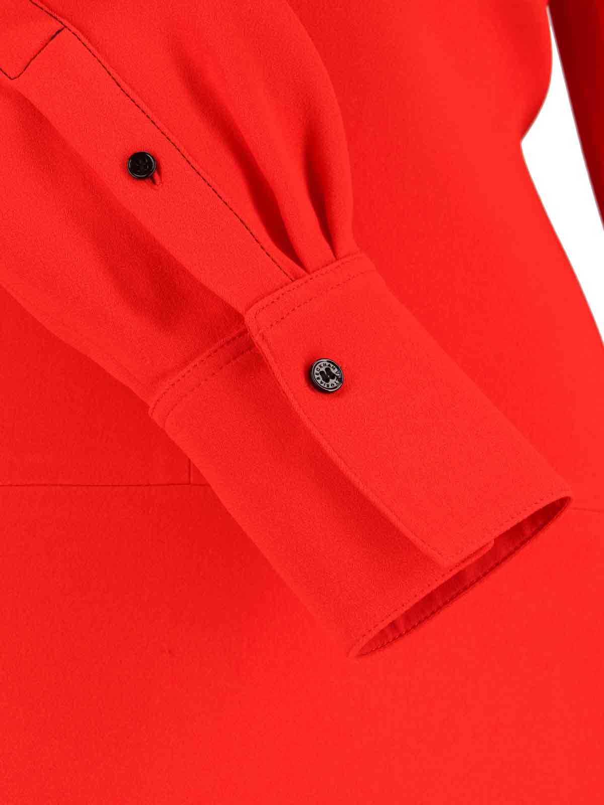 Victoria Beckham Knee Length Dress Long Sleeves In Red
