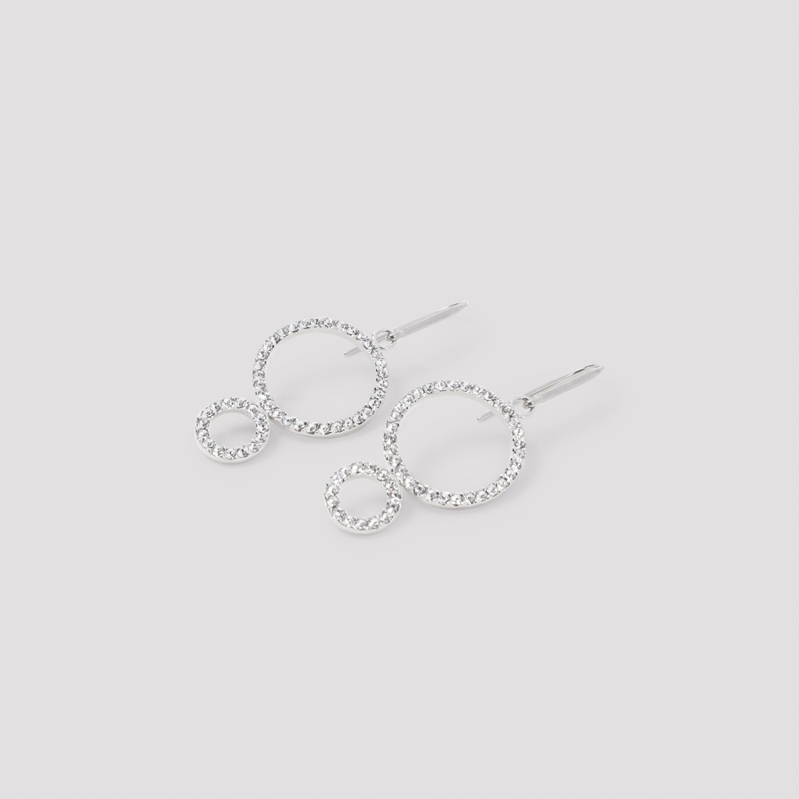 Shop Isabel Marant Brass Earrings In Trsi Trasparent Silver