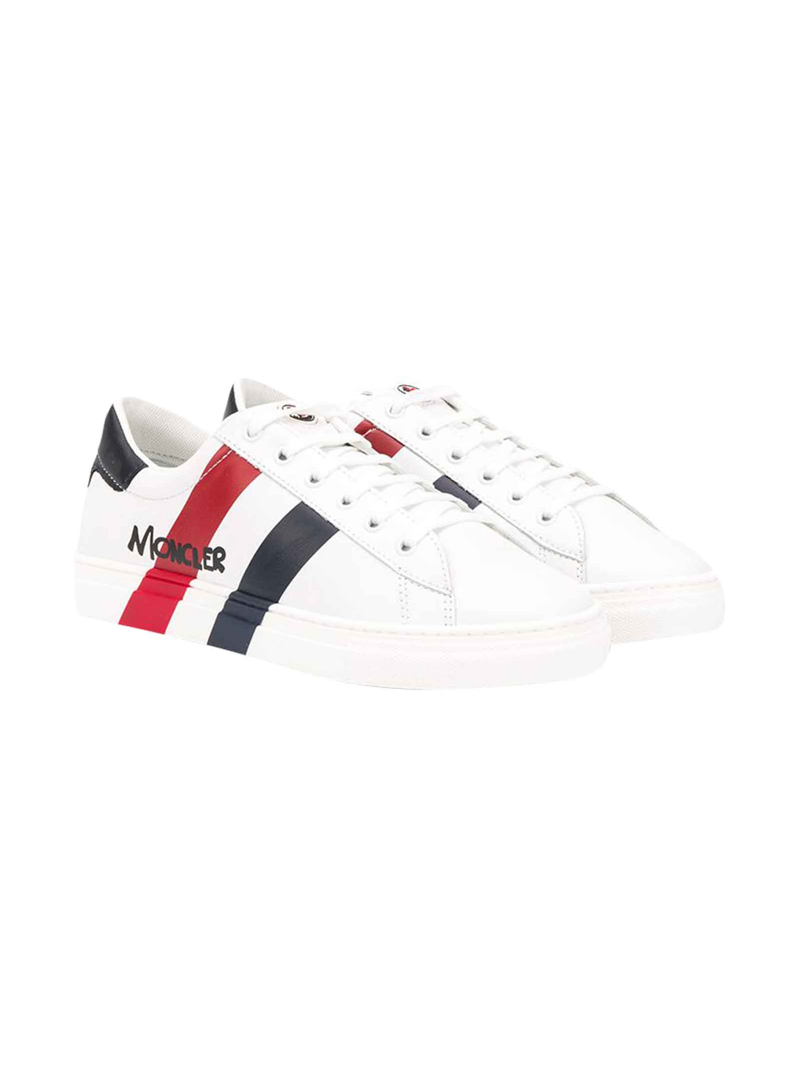 Moncler White Shoes With Round Tip