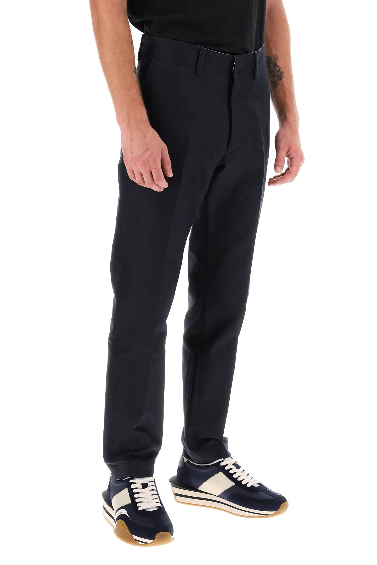 Shop Tom Ford Chino Pants In Blue