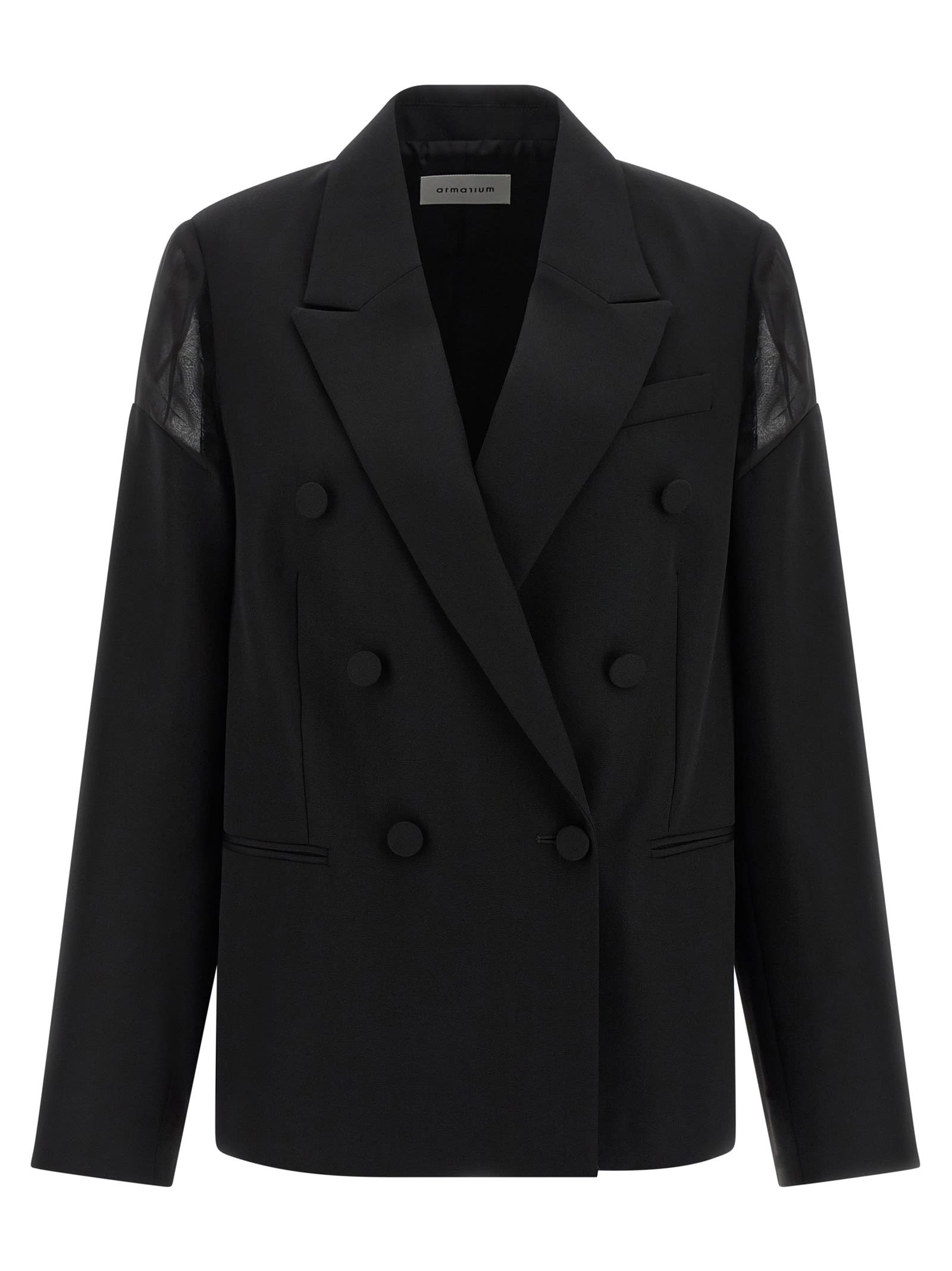 Armarium Sveva Double-breasted Blazer In Black