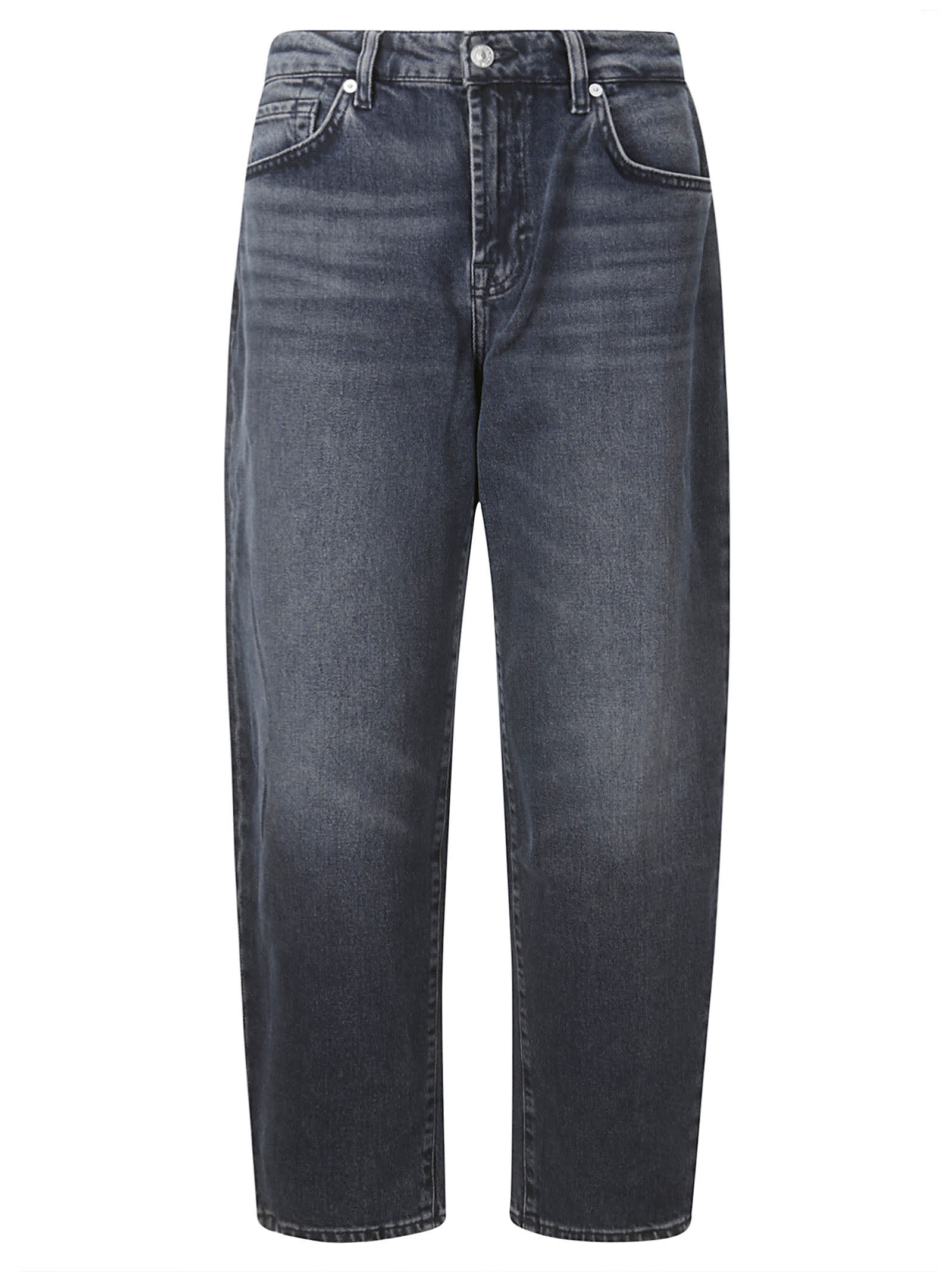 Shop 7 For All Mankind Jayne Tapered Full Moon In Dark Blue