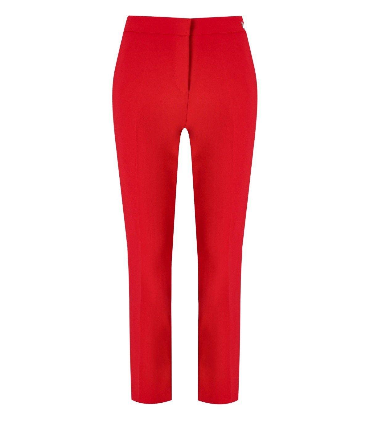 Slits Cropped Crepe Trousers