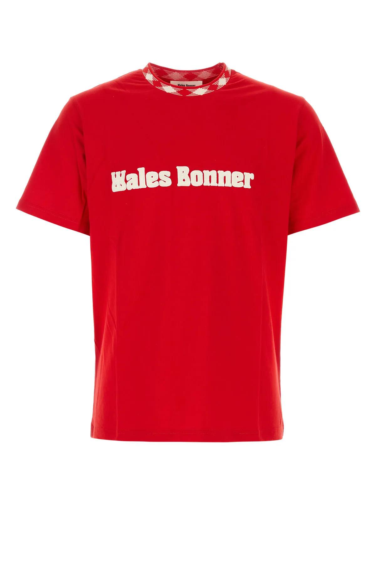 Shop Wales Bonner Red Cotton Sorbonne 56 Oversize T-shirt