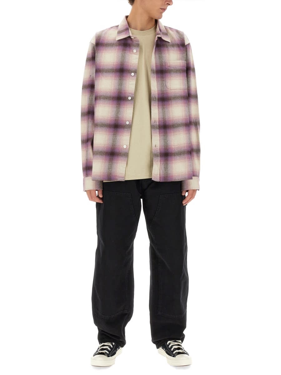 Stussy Checkered Shirt Featuring Pocket In Red