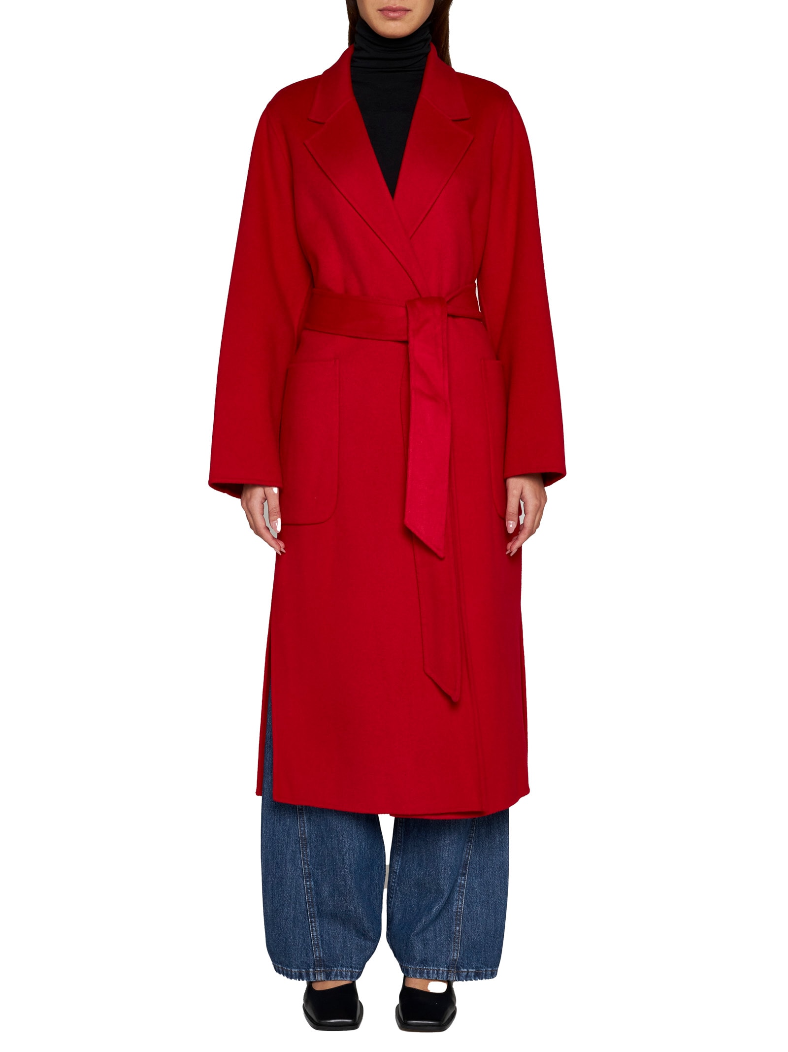 Shop Ivy & Oak Coat In Lipstick Red