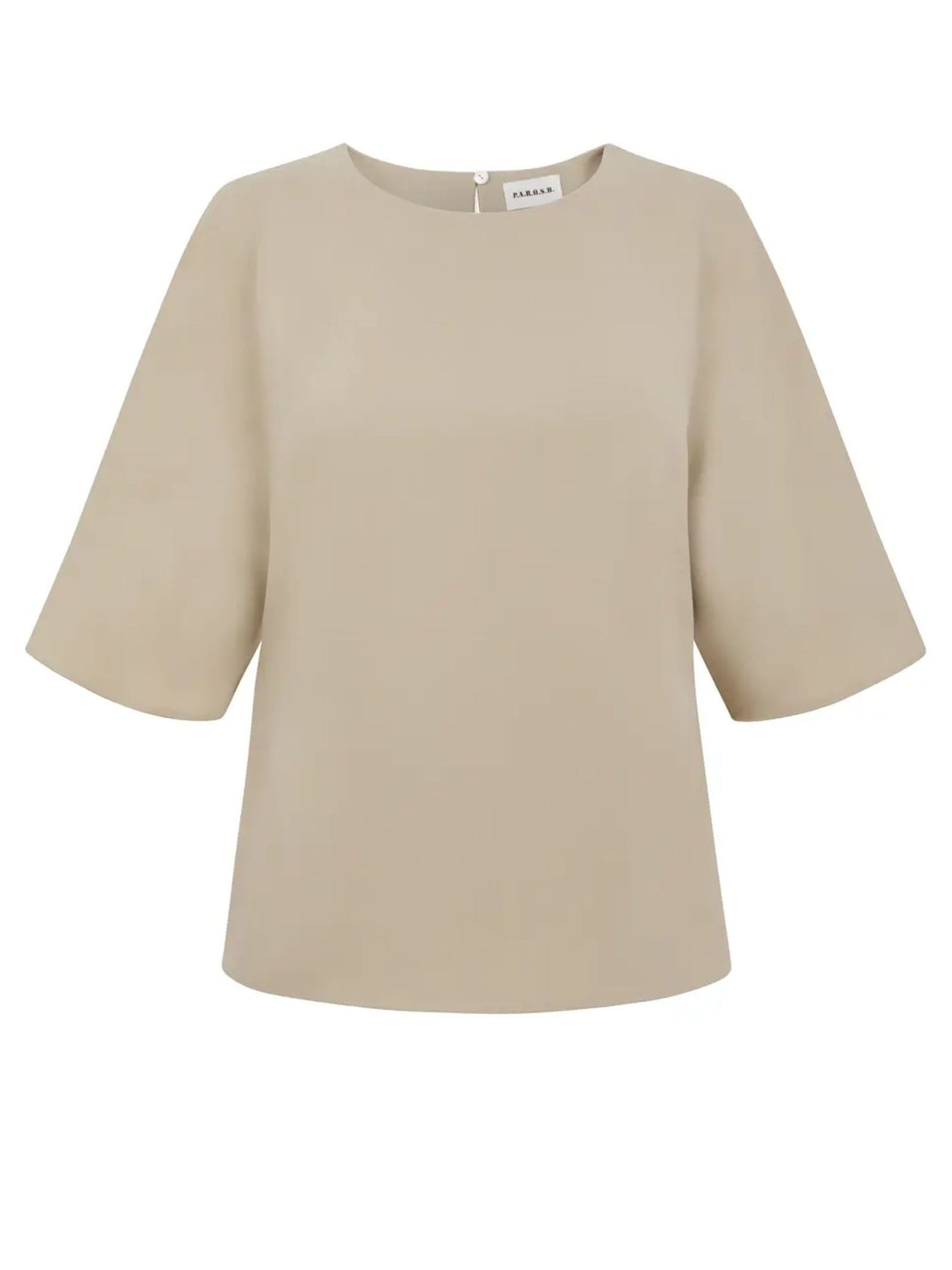 P.A.R.O.S.H BEIGE CADY BLOUSE