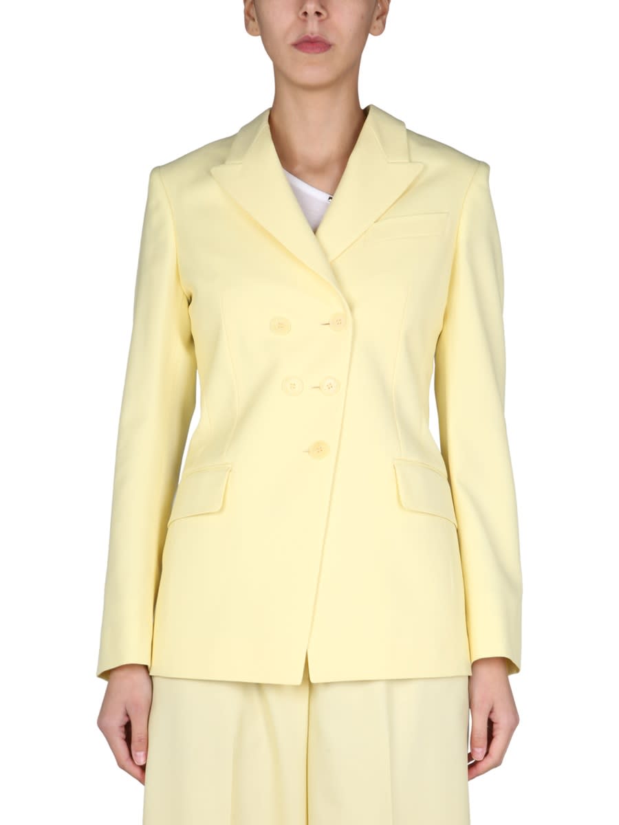 Shop Stella Mccartney Double-breasted Jacket In Yellow