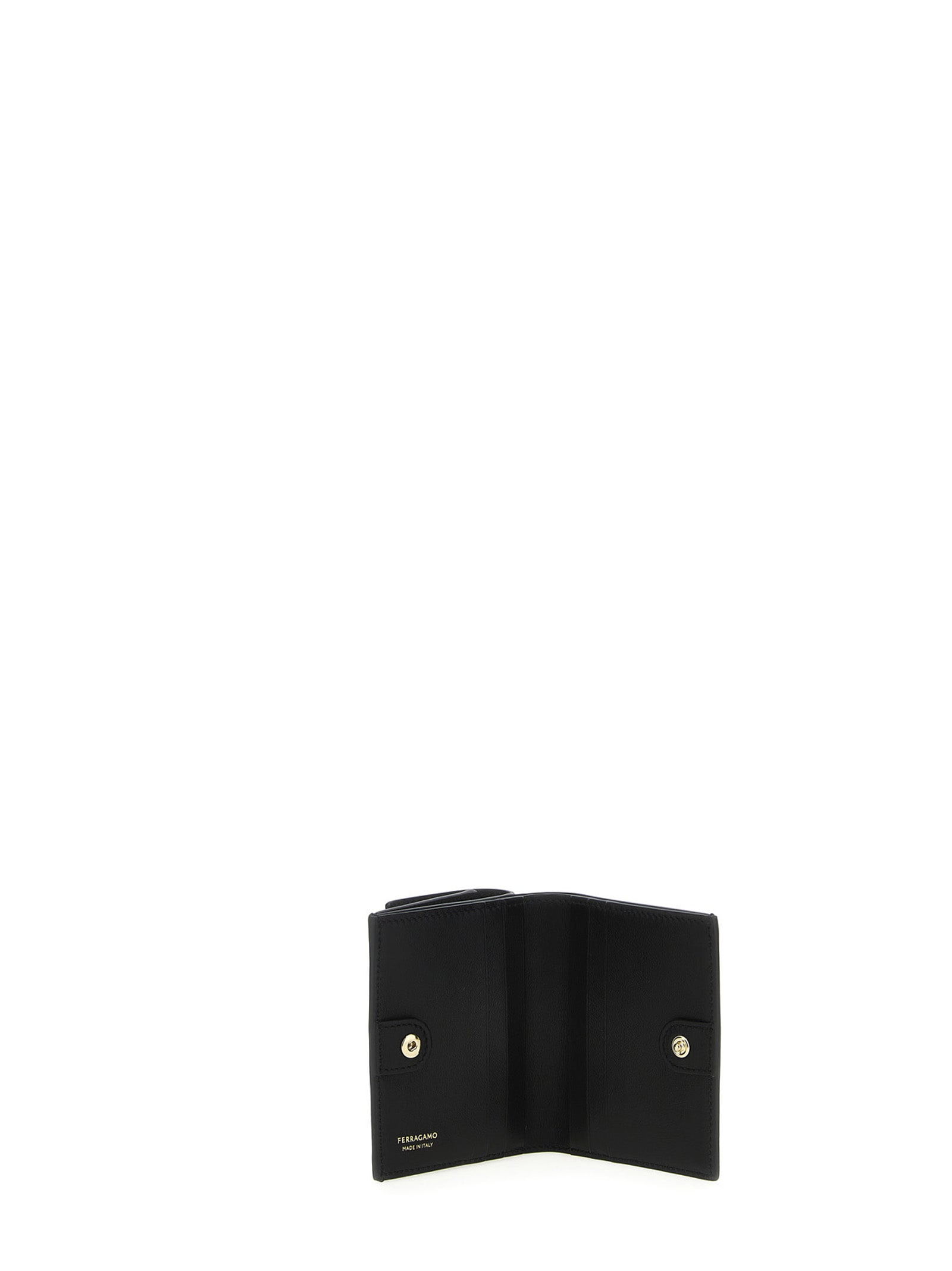 Shop Ferragamo Gancini Wallet In Black