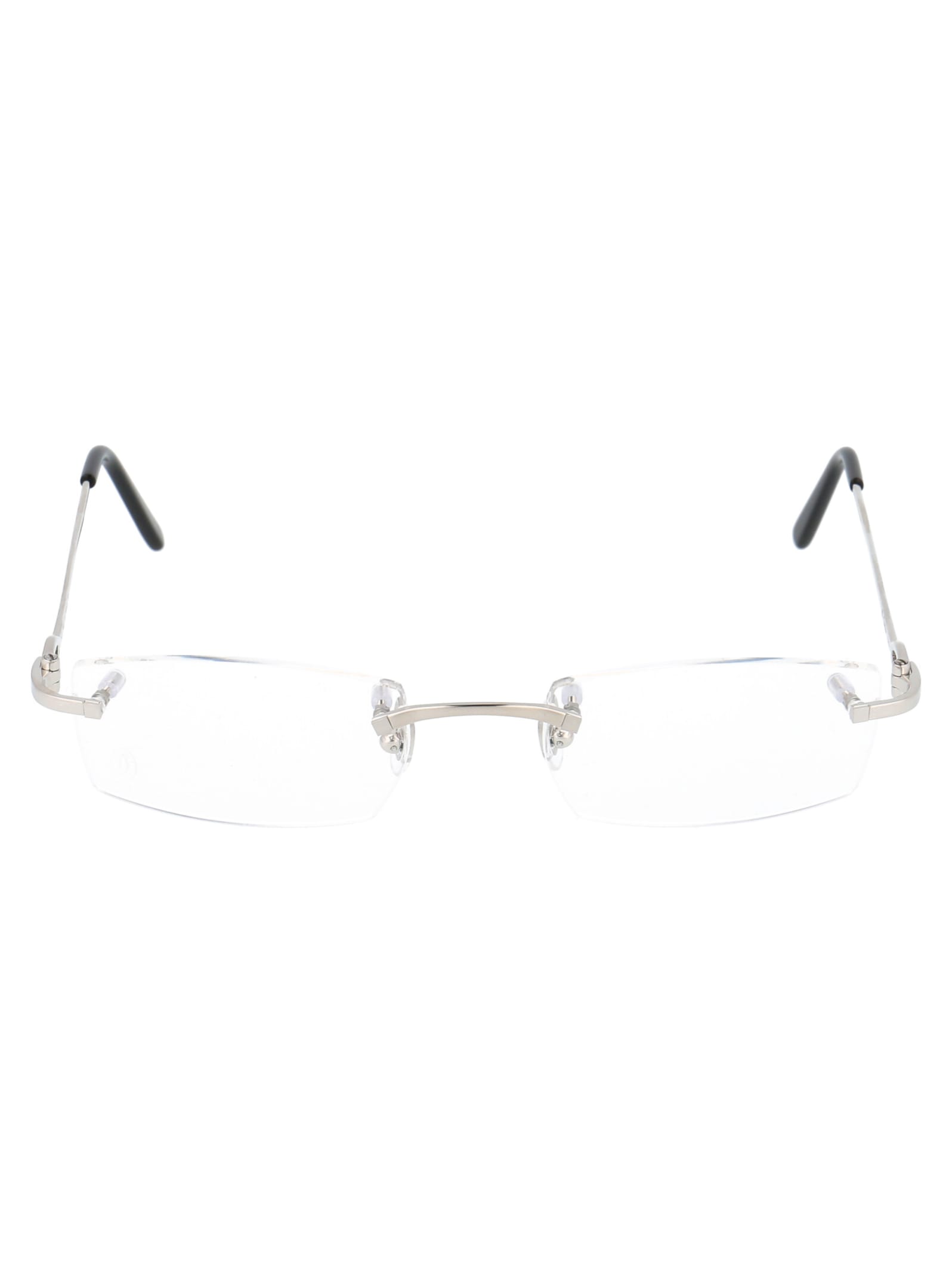 Cartier Ct0045o Glasses In 001 Silver Silver Transparent