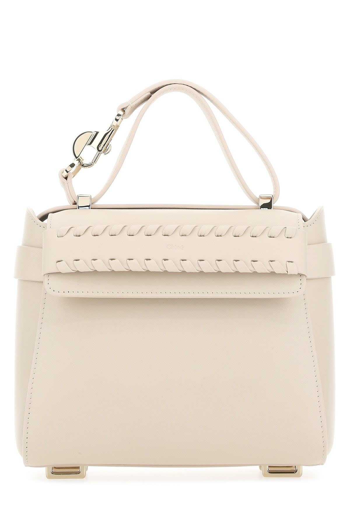 Chloé Chloe Women Light Pink Leather Small Nacha Handbag In 6h3