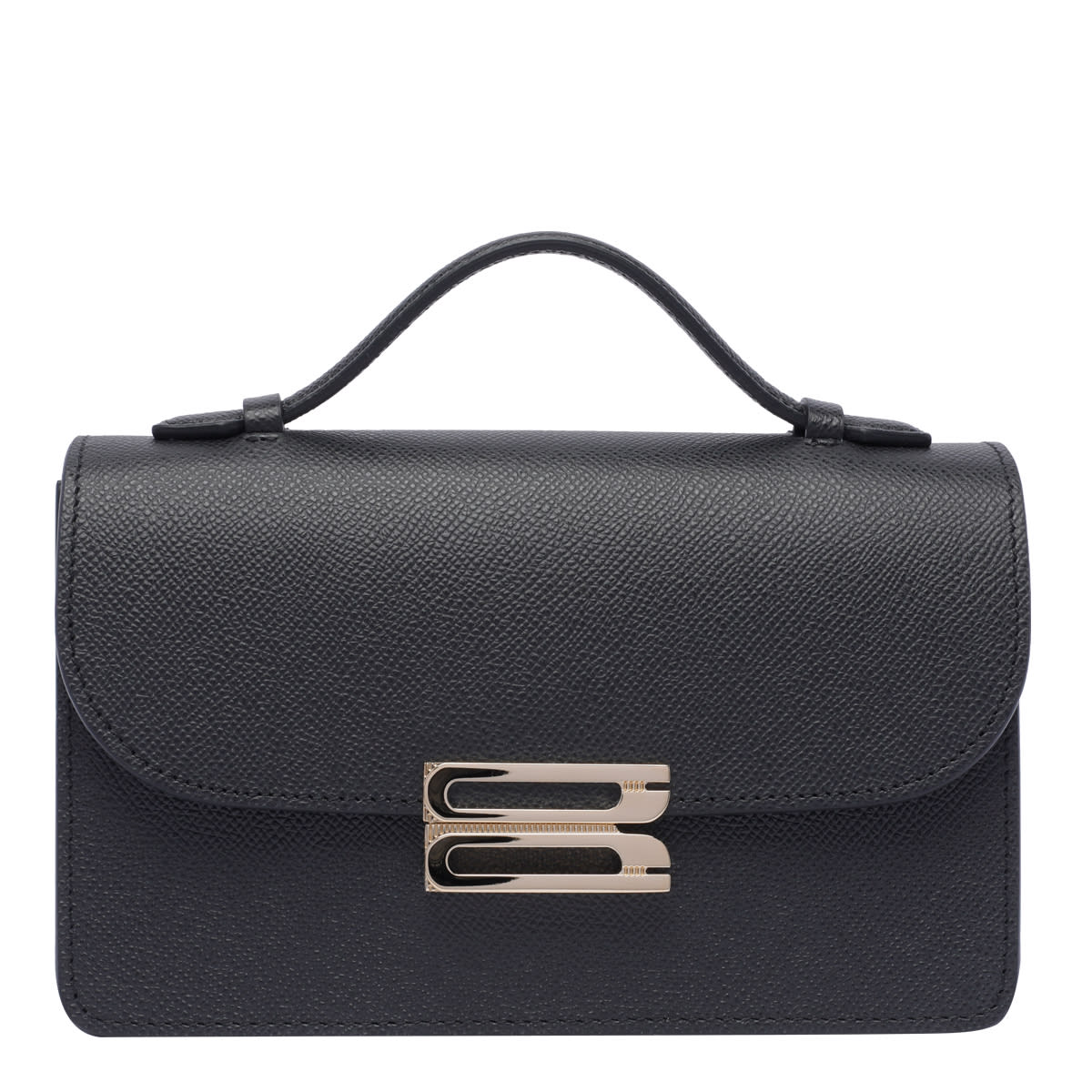 Shop Victoria Beckham Mini Bbuckle Handbag In Black