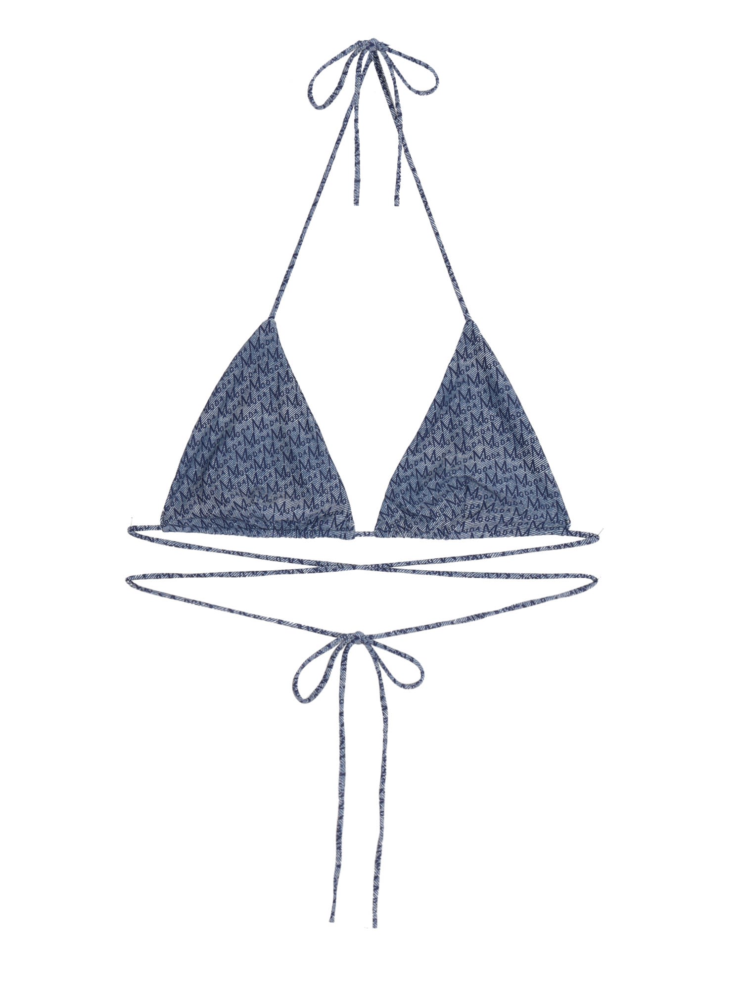 Magda Butrym Bikini Top With All Over Logo