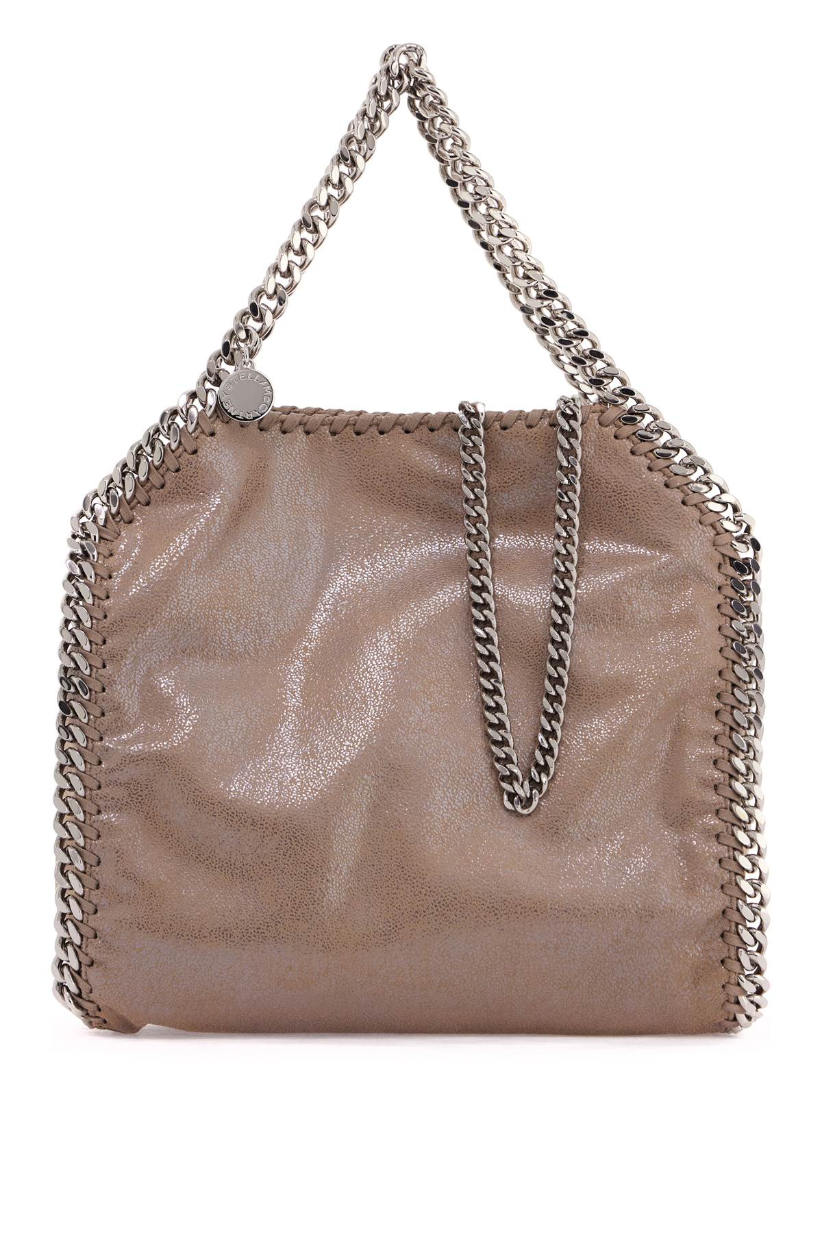 Shop Stella Mccartney Falabella Mini Tote Bag In Gipsy Red (brown)