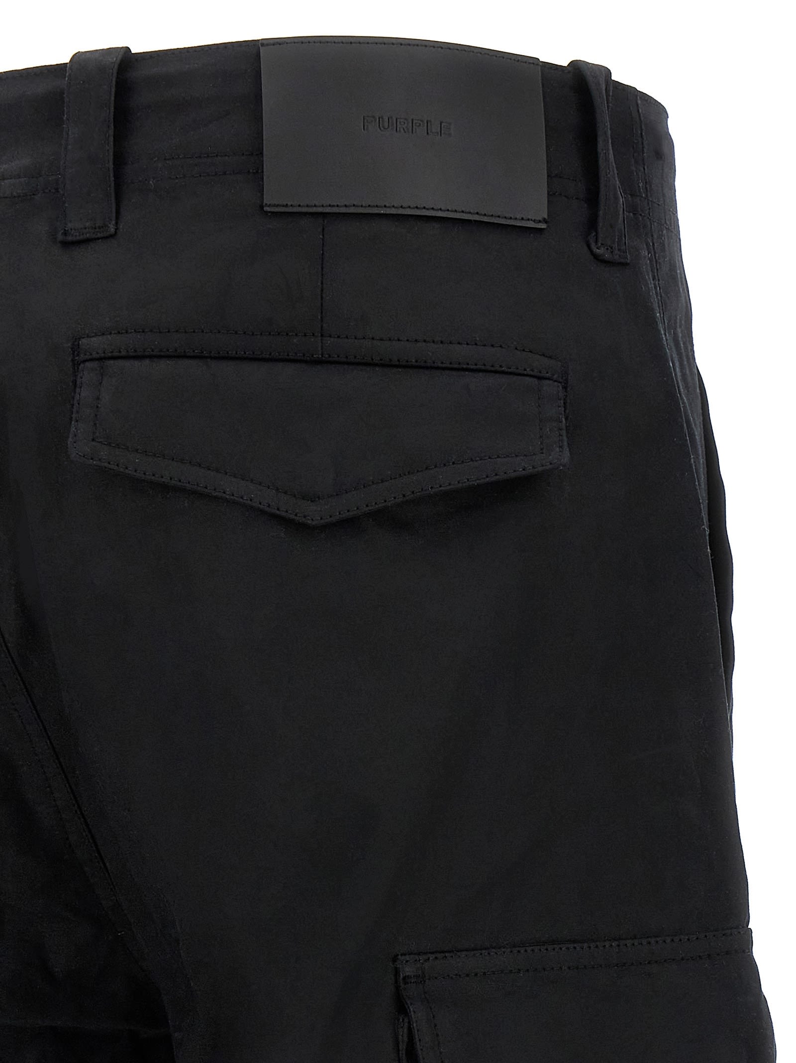 Purple Brand Wide-leg Cargo Pants In Black