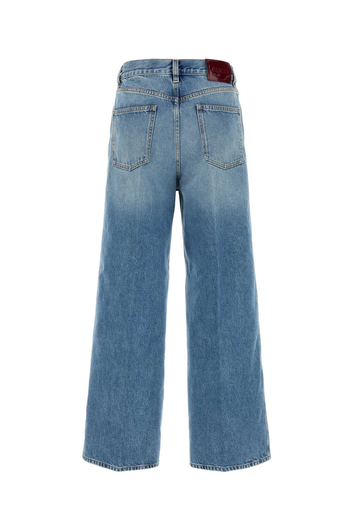 Gucci Washed Straight-leg Boyfriend Jeans In Blue