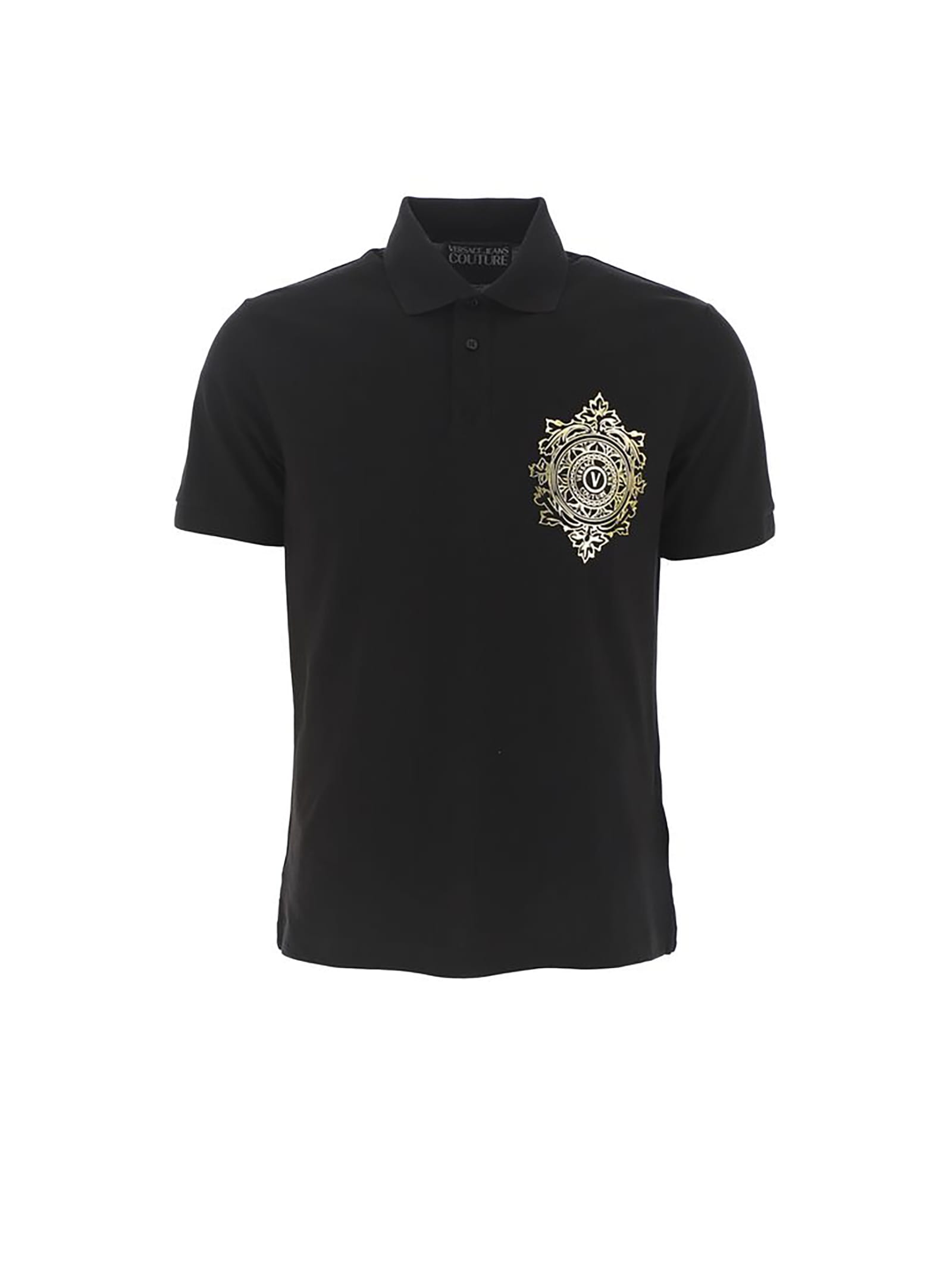 Versace Jeans Couture Polo Shirt In Organic Cotton With Logo