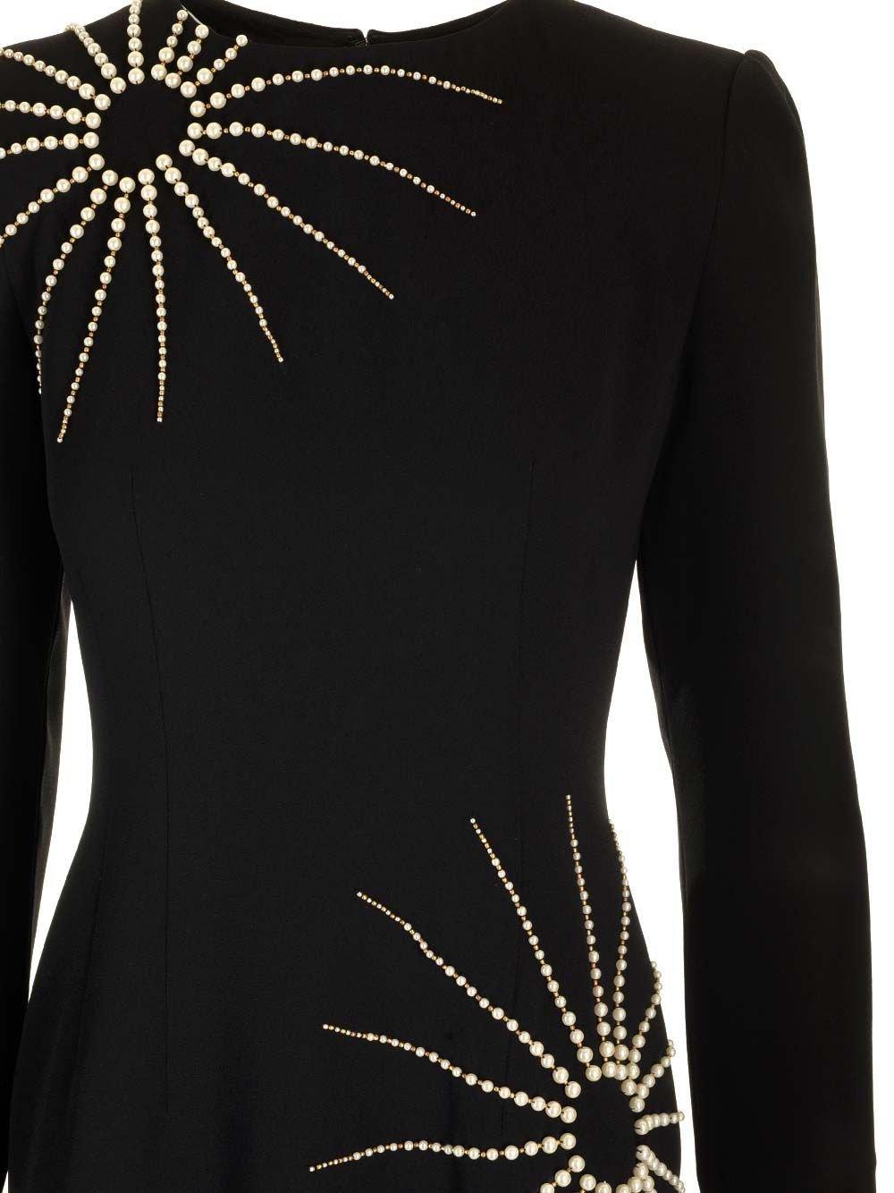 Shop Dries Van Noten Embellished Long Dress In Black