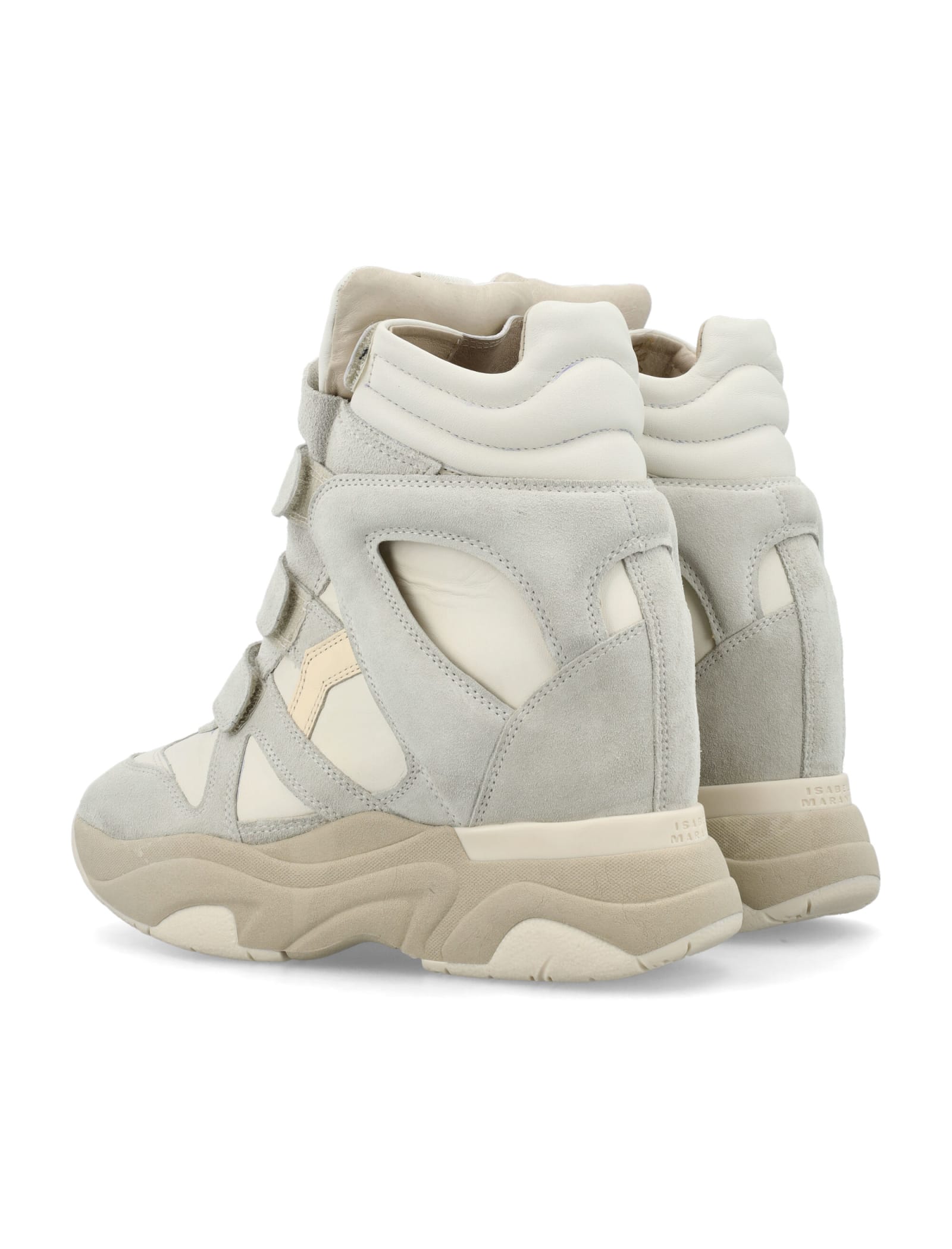 Isabel Marant Balskee High Top Sneakers With Wedge Shoes In White