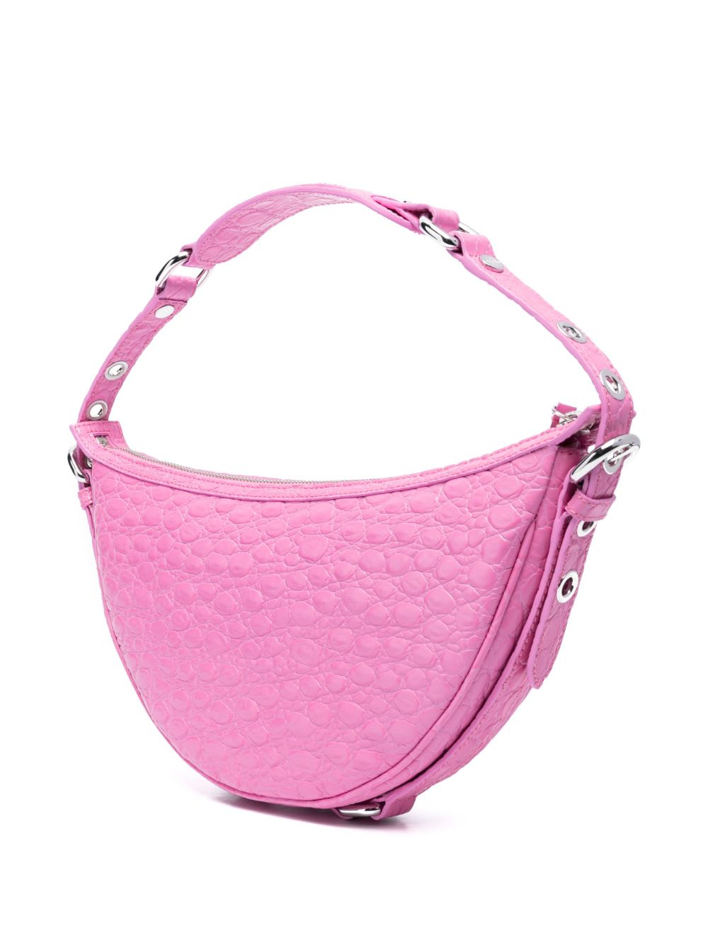 By Far Gib Leather Shoulder Bag In Pink