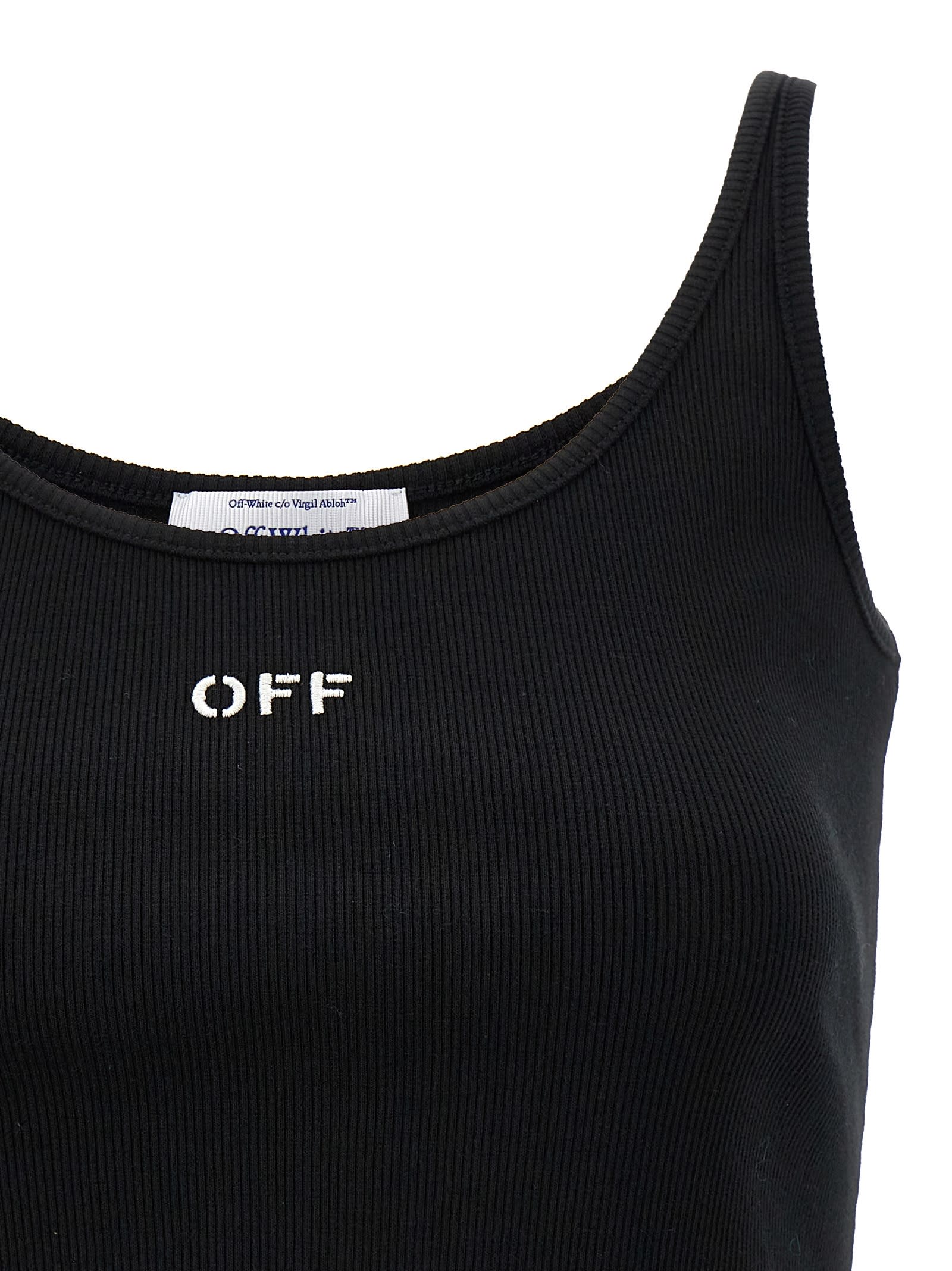 Shop Off-white Off Stamp Top In Nero