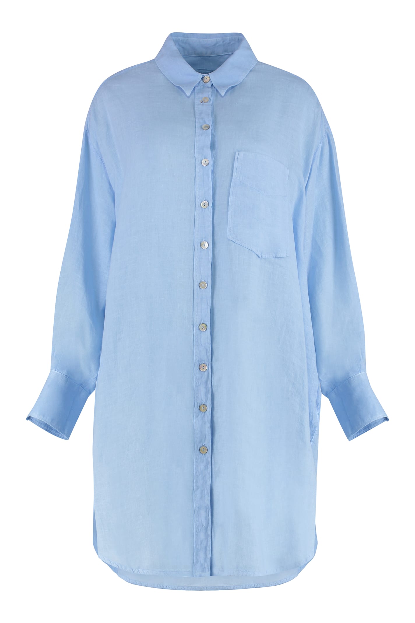 120% LINO LINEN SHIRTDRESS