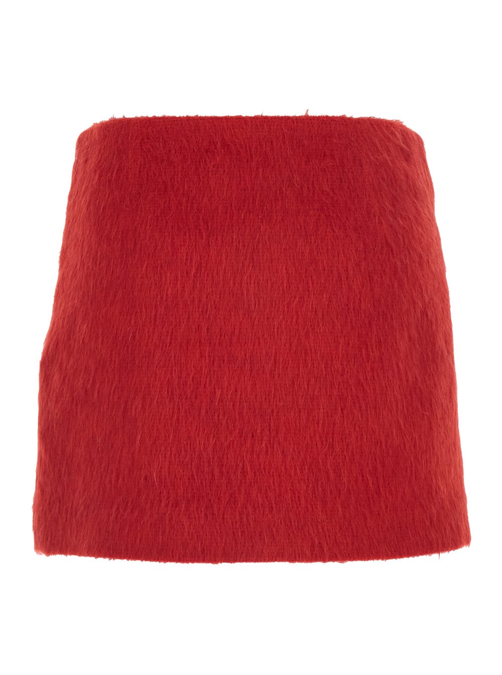 Msgm Zipper Skirt In Red