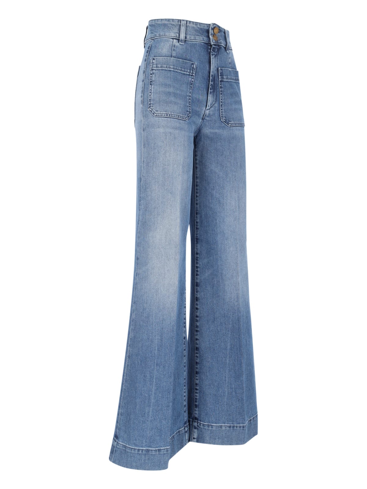 Shop The Seafarer Palazzo Jeans In Blue