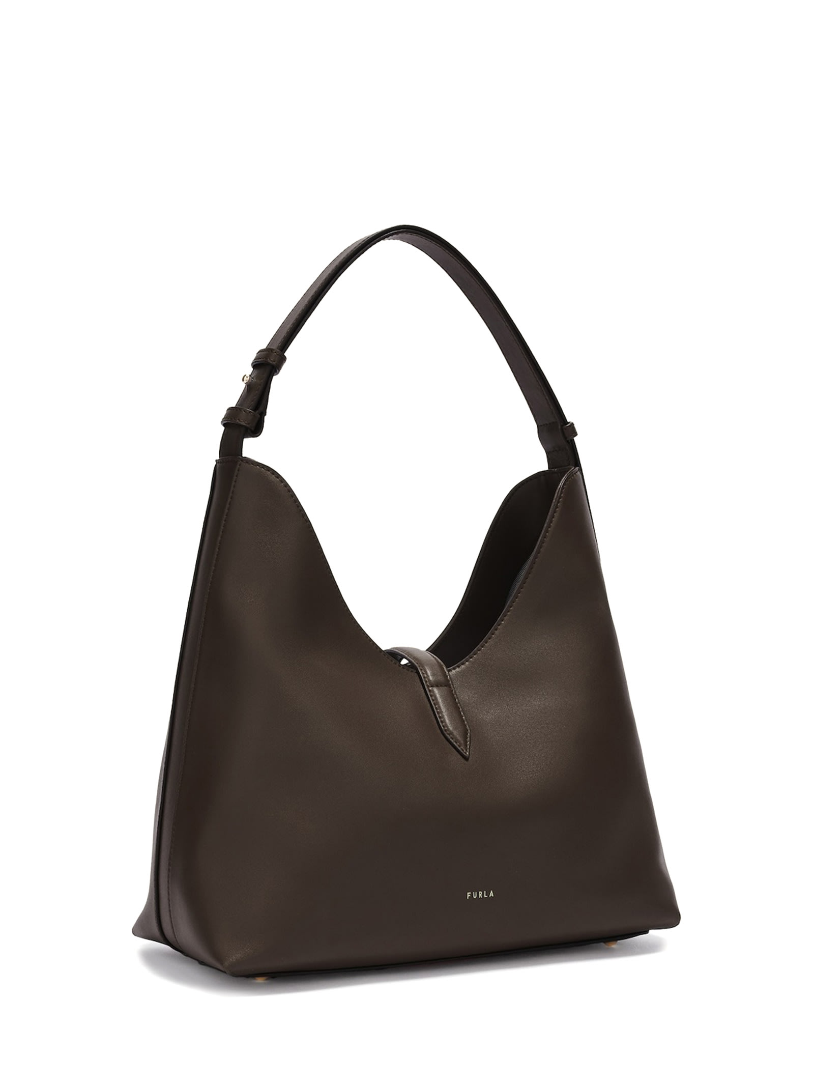 Furla Strap Lock Shoulder Bag In Brown