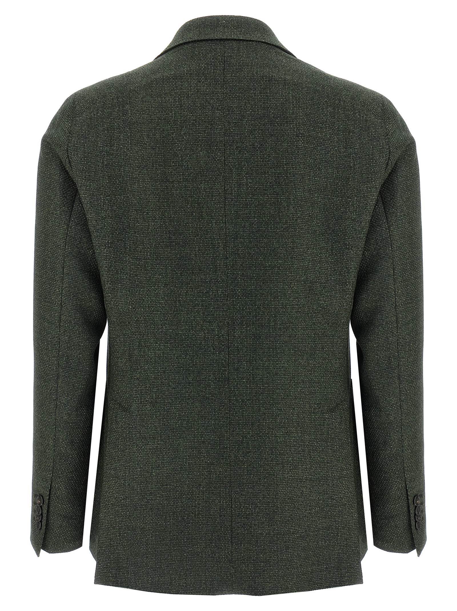 Tagliatore Double Breased Bottoned Blazer Montecarlo In Green