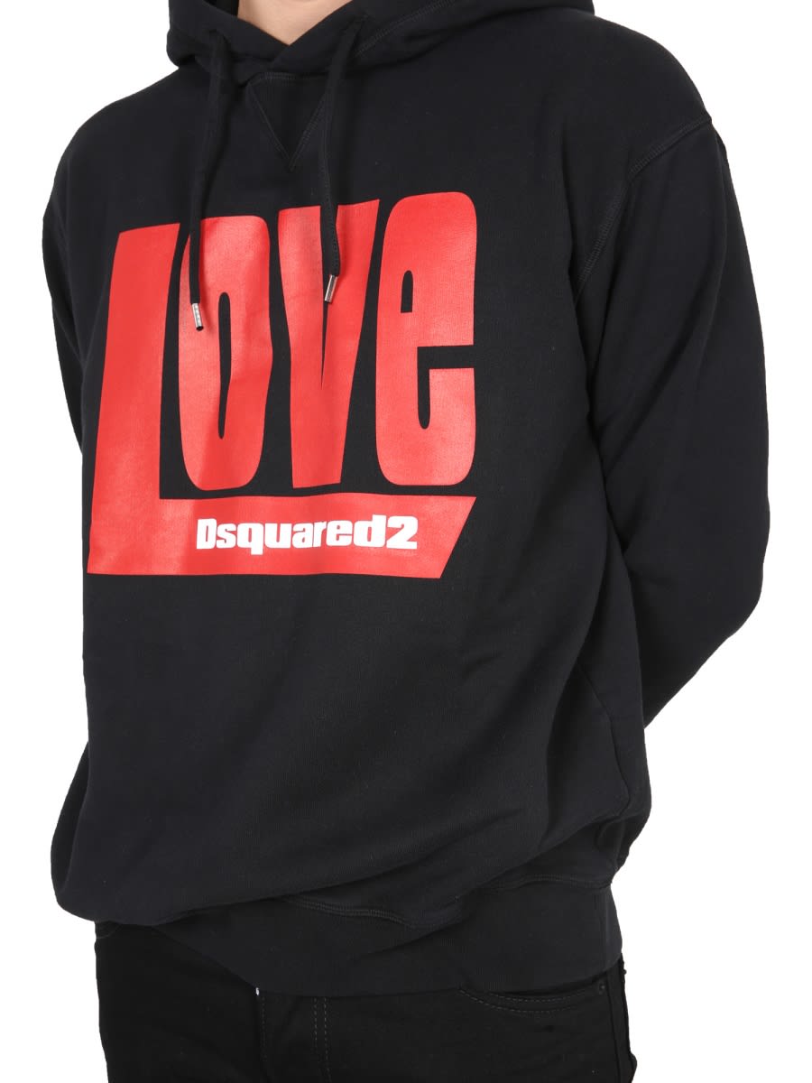 Shop Dsquared2 Love Sweatshirt In Black