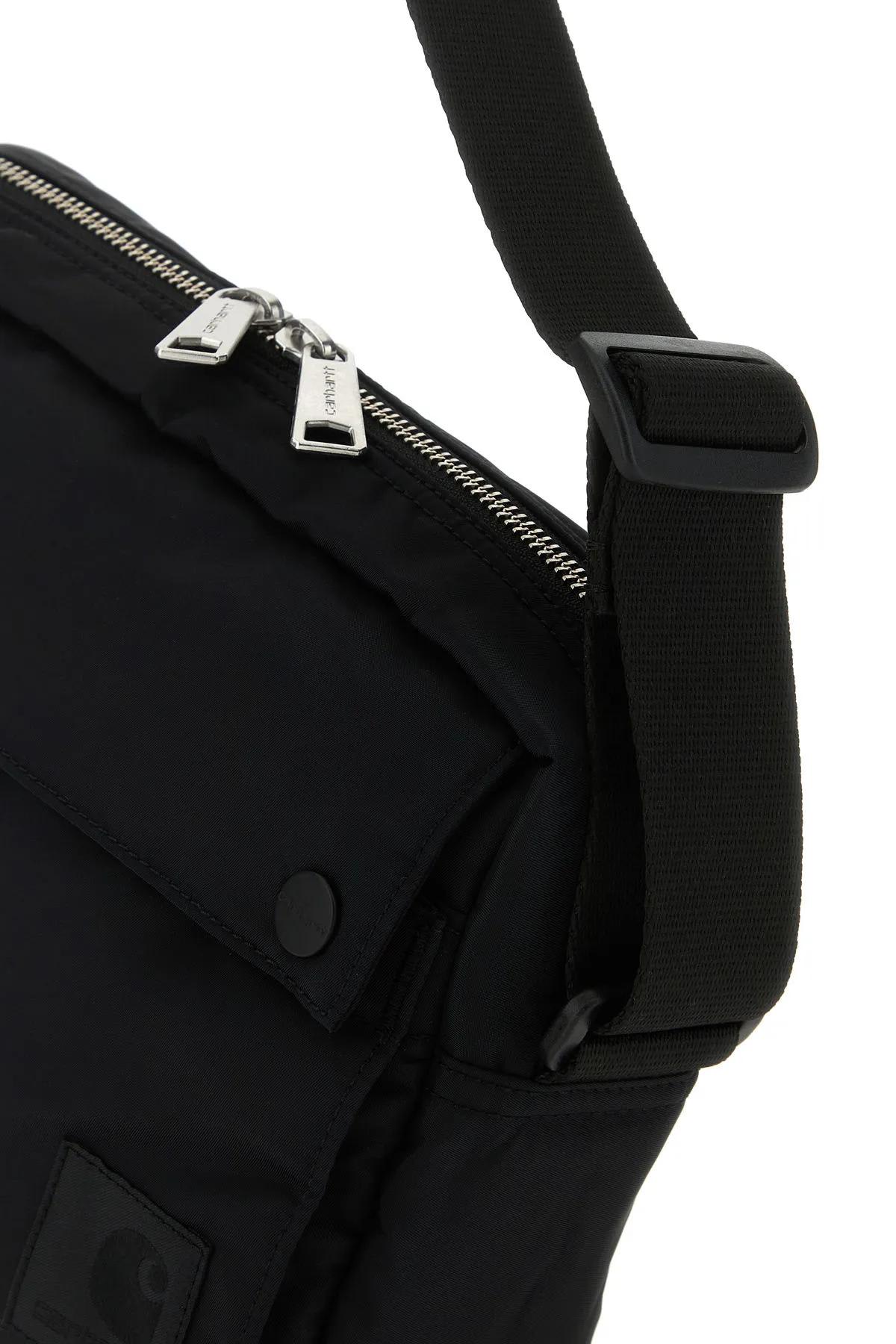 Shop Carhartt Black Fabric Otley Shoulder Bag In Nero